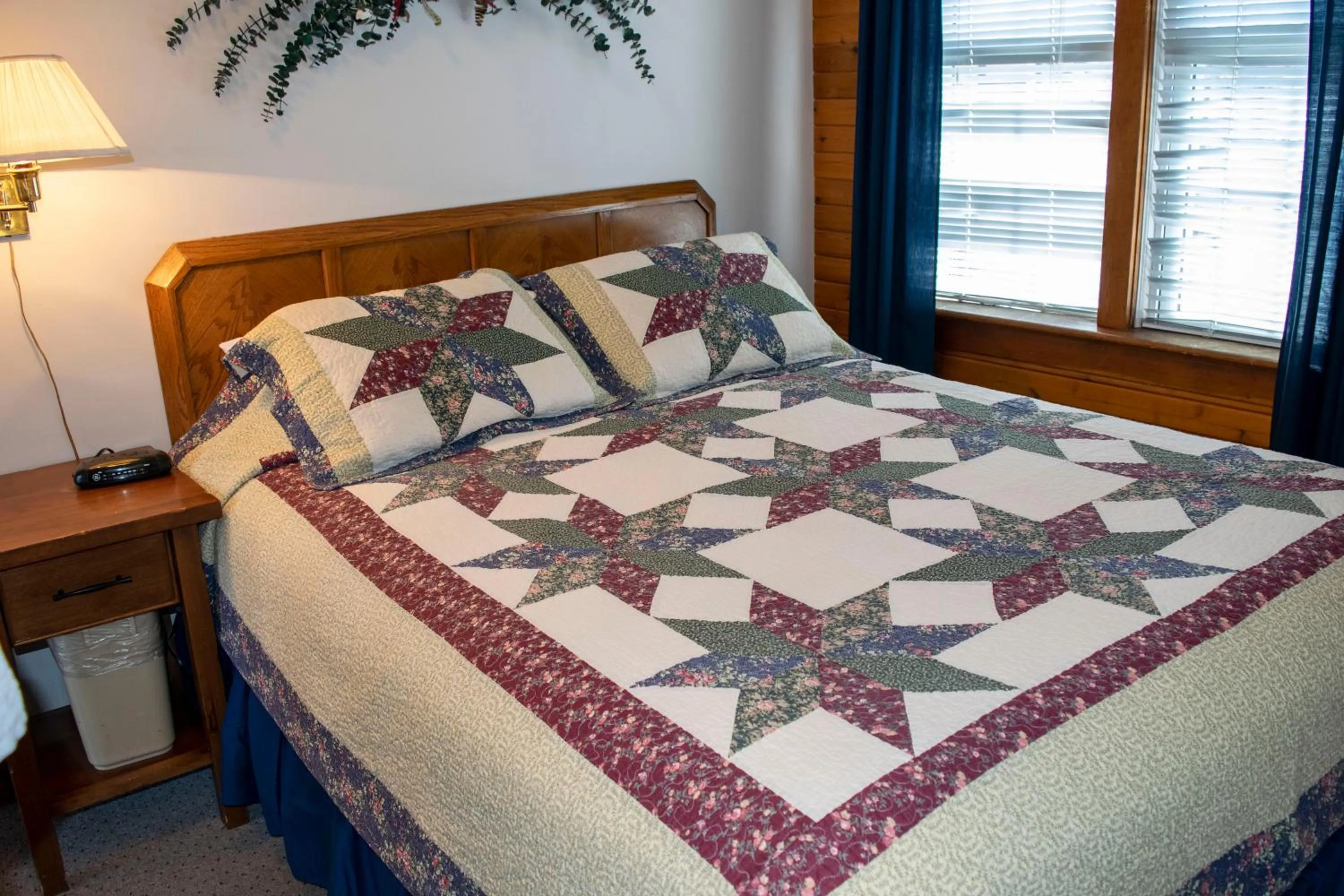 Bed in Crandell Mountain Lodge