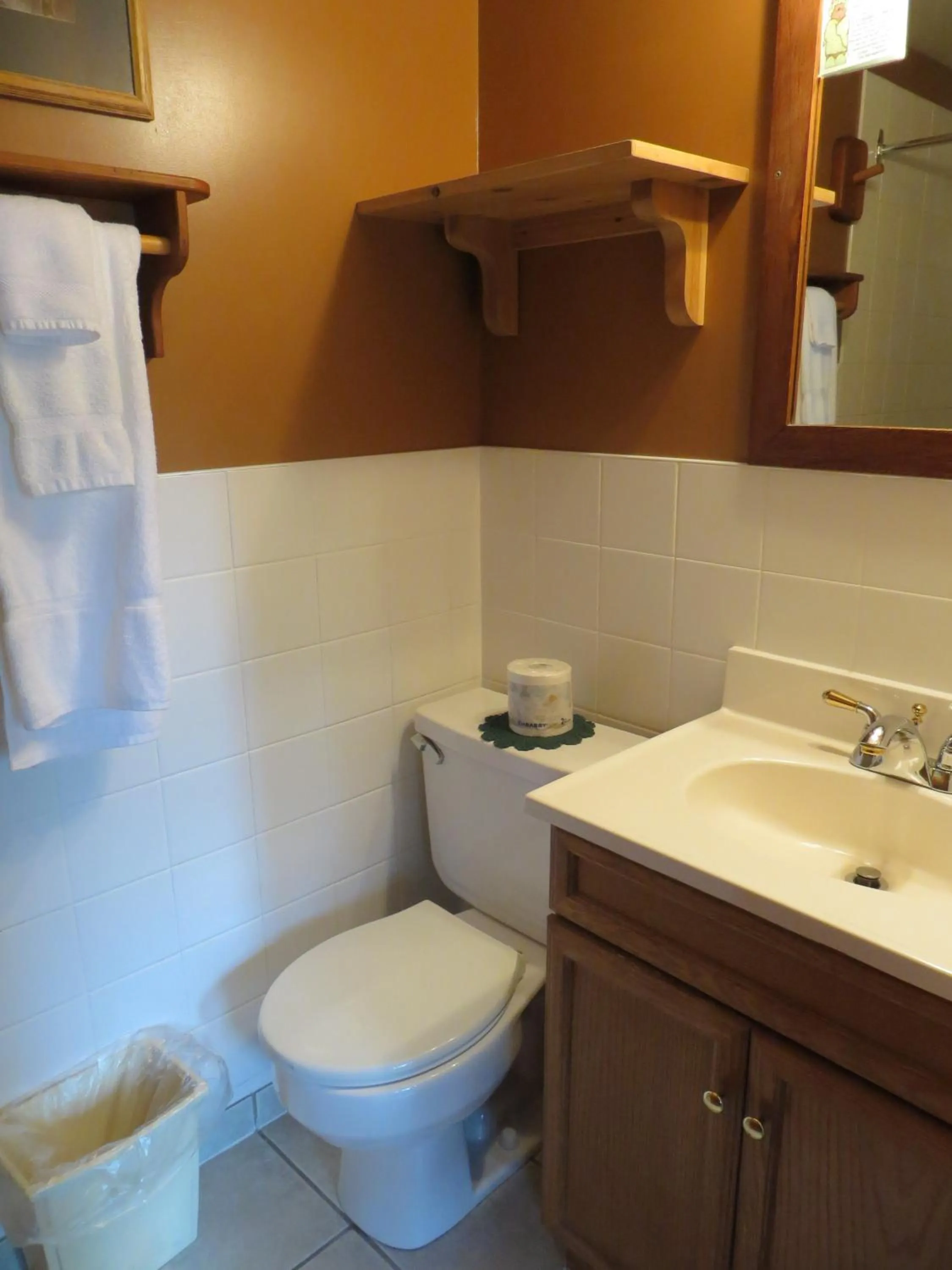 Bathroom in Crandell Mountain Lodge