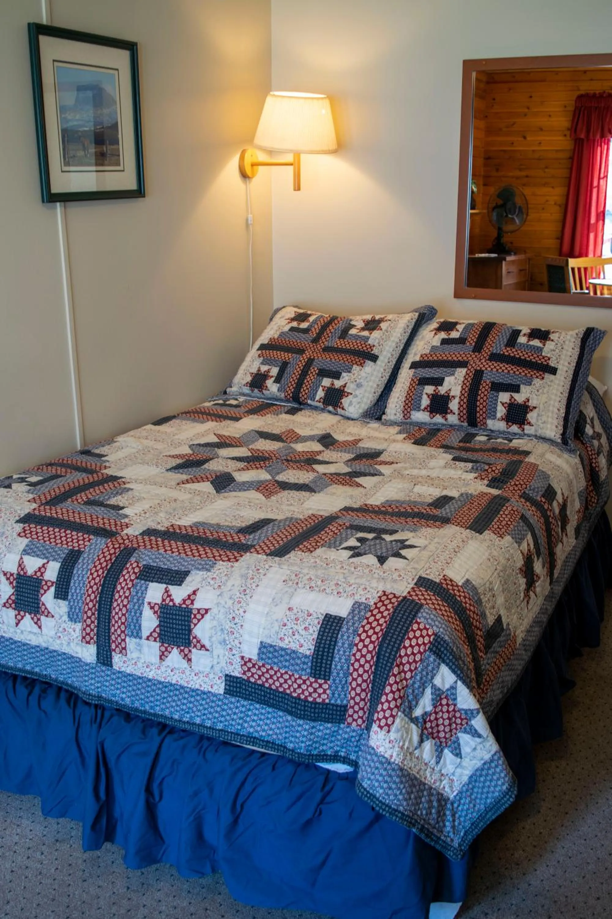 Bed in Crandell Mountain Lodge