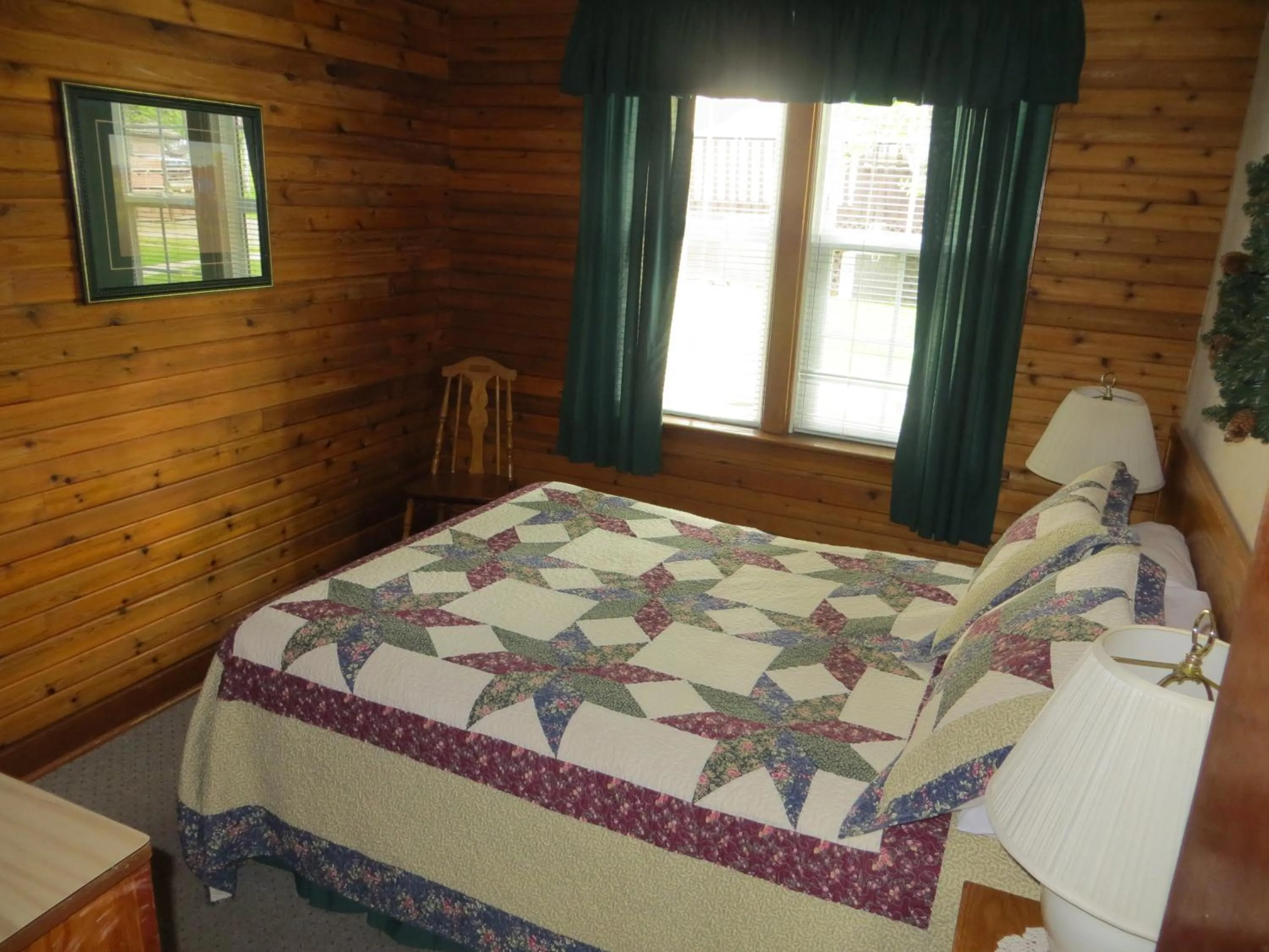 Bed in Crandell Mountain Lodge