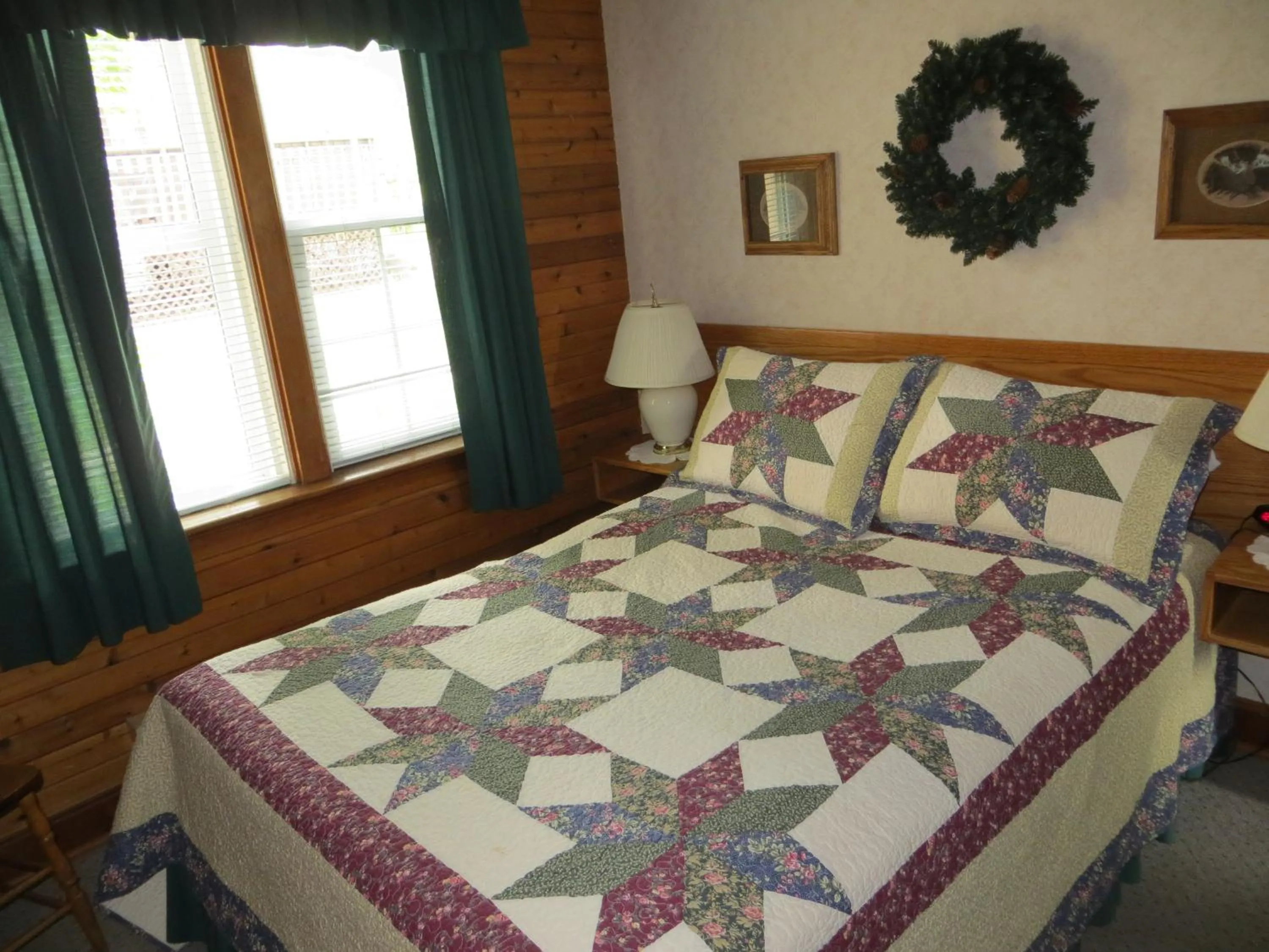 Bed in Crandell Mountain Lodge