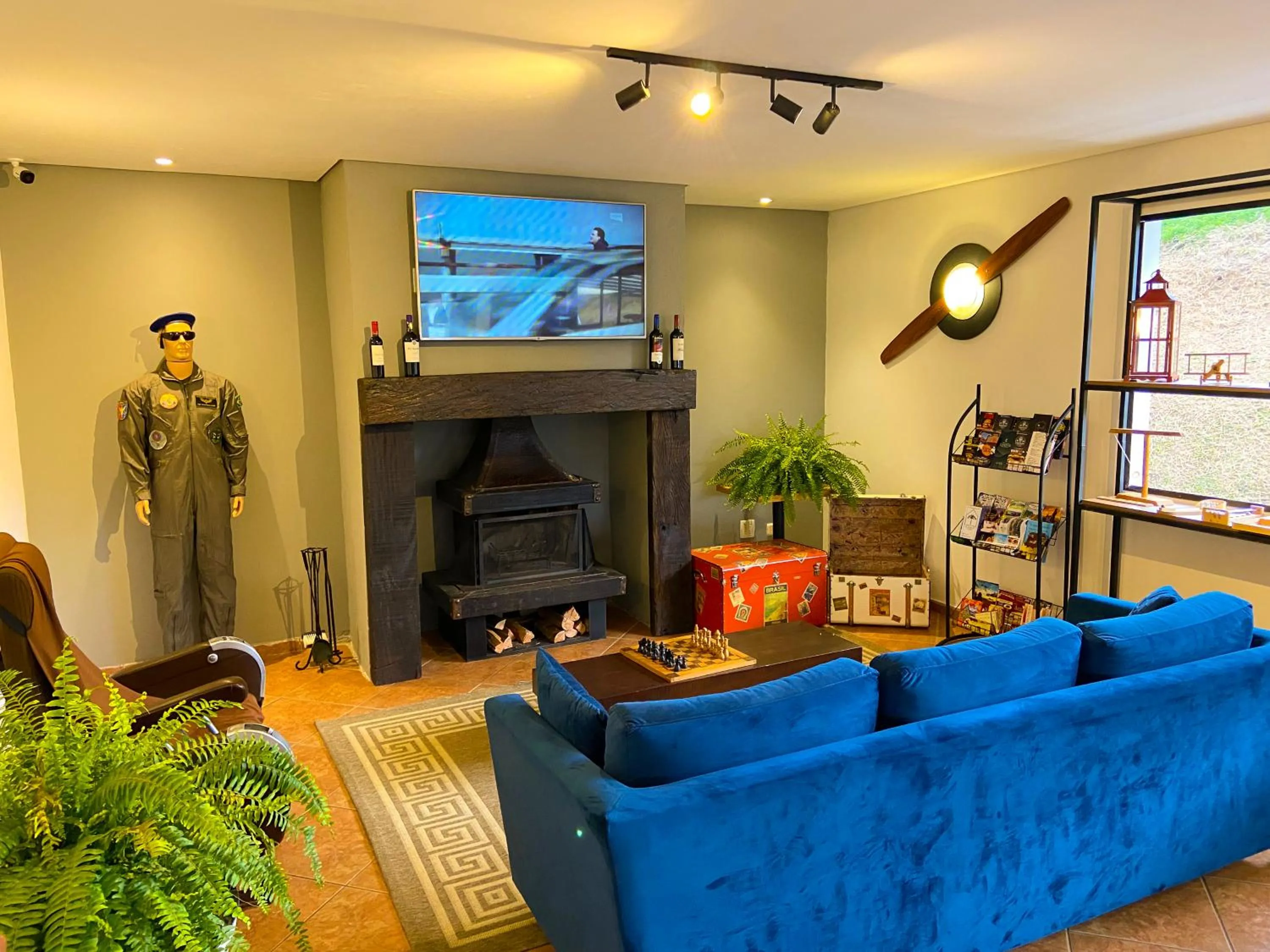 Living room in Pousada Constellation Lodge