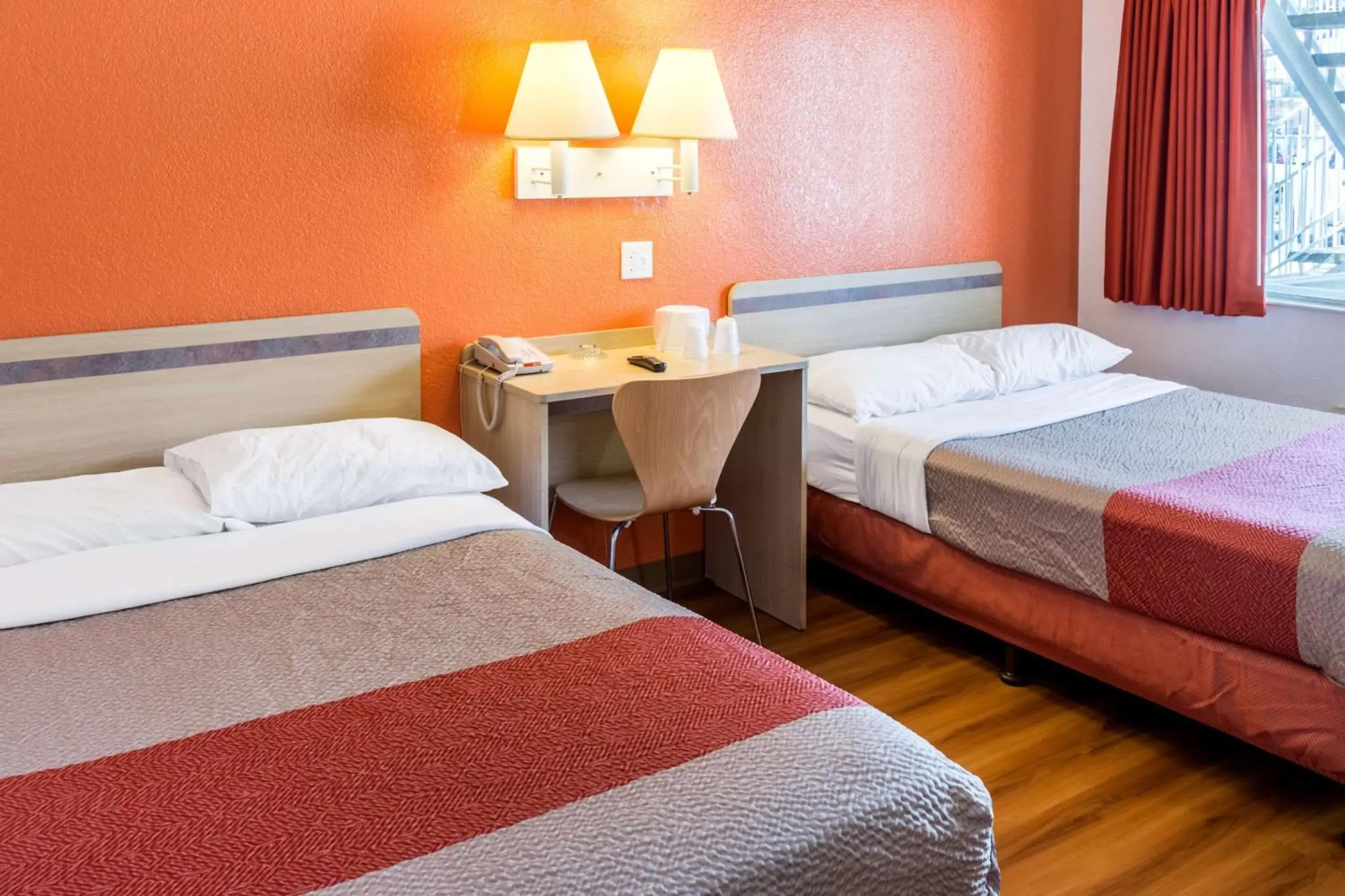 Queen Room with Two Queen Beds - Disability Access - Roll In Shower in Motel 6-Bakersfield, CA - Convention Center Queen Room with Two Queen Beds - Disability Access - Roll In Shower in Motel 6-Bakersfield, CA - Convention Center