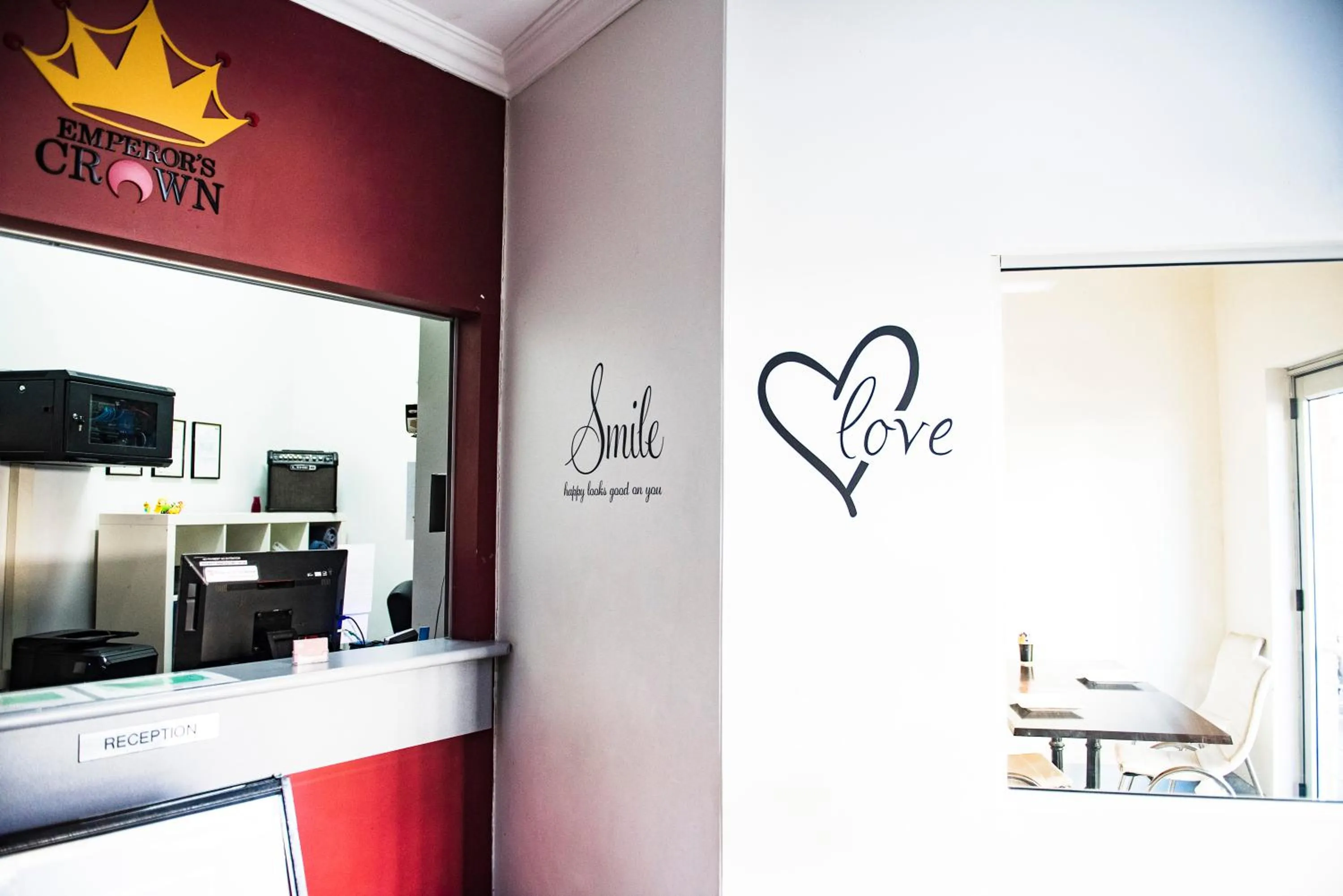 Lobby or reception in The Emperors Crown Hostel