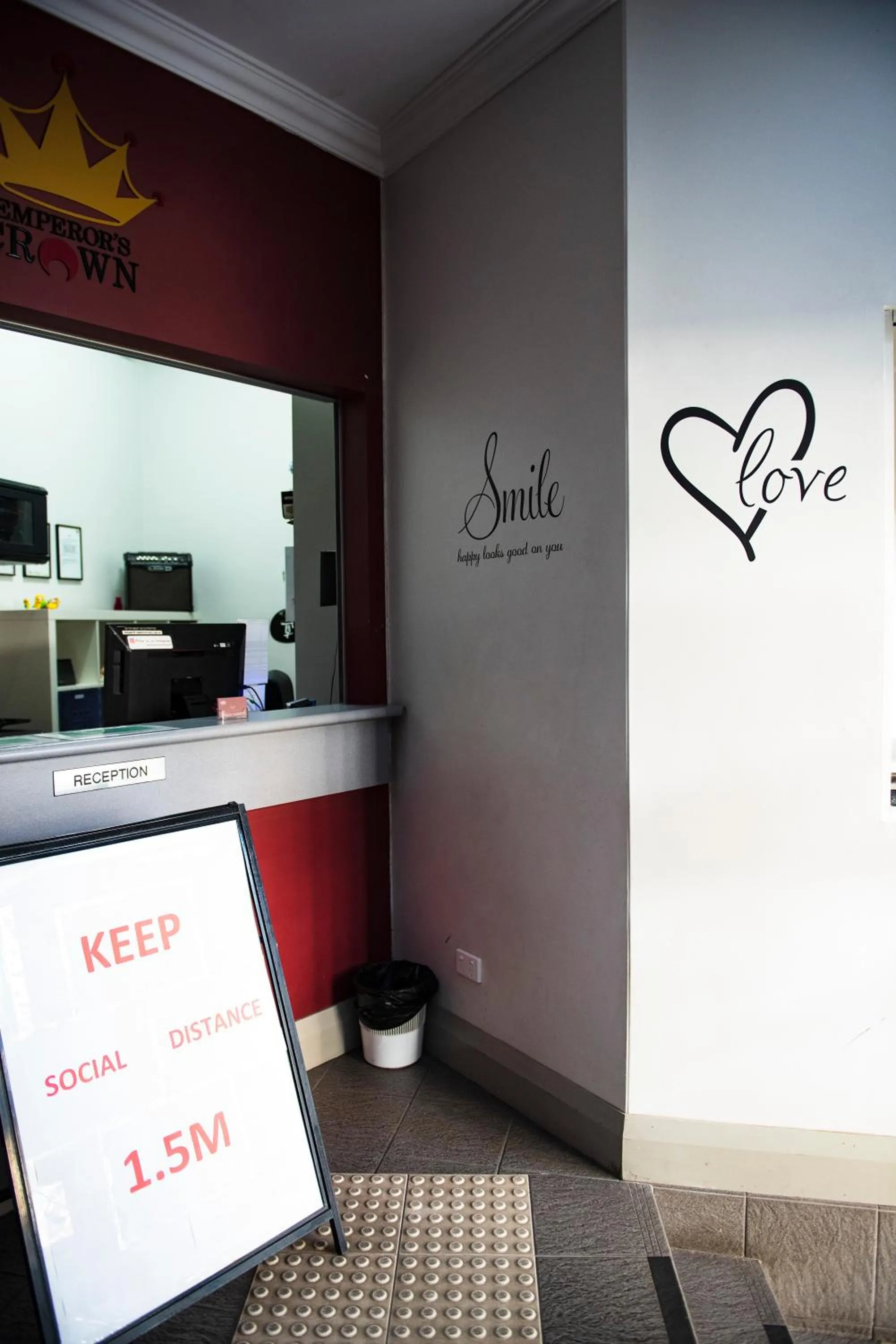 Lobby or reception in The Emperors Crown Hostel