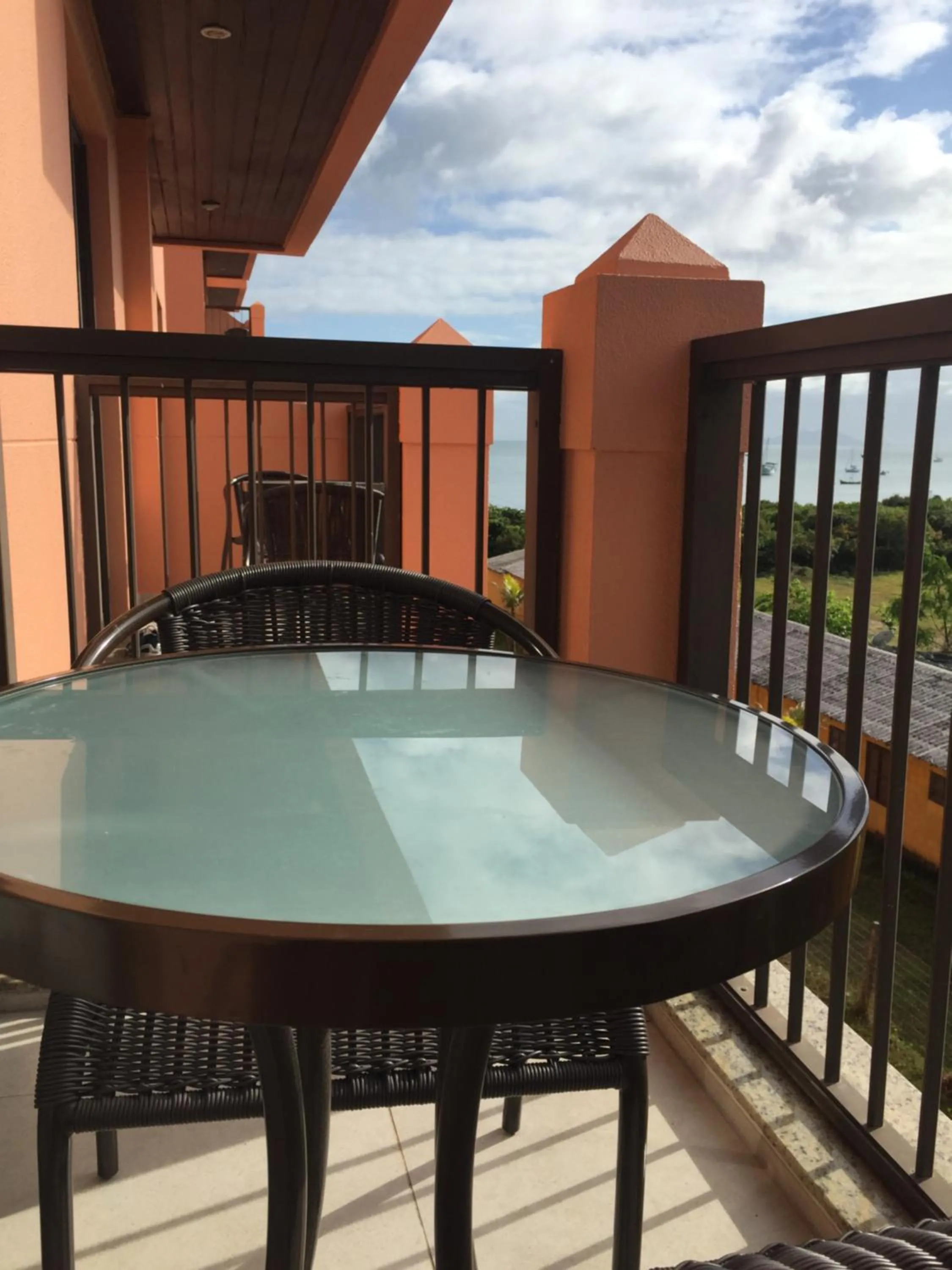 Balcony/Terrace in Flat Partic Hotel Jurere Beach Village
