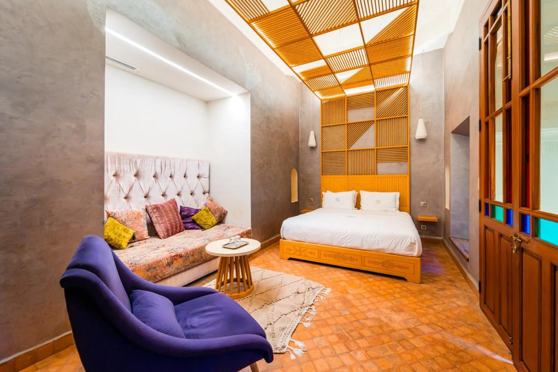 Bed in Ysalis Riad Restaurant & Spa