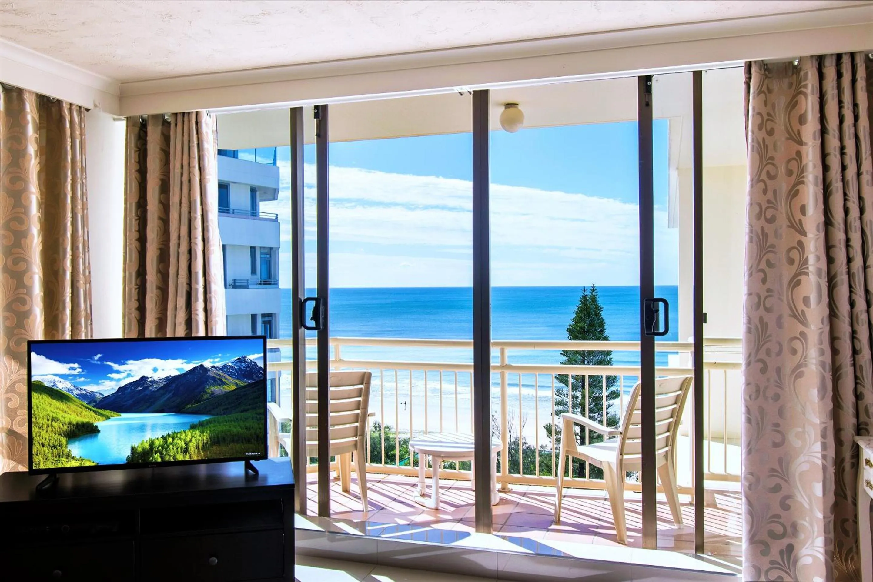 Living room in Seacrest Beachfront Apartments Gold Coast
