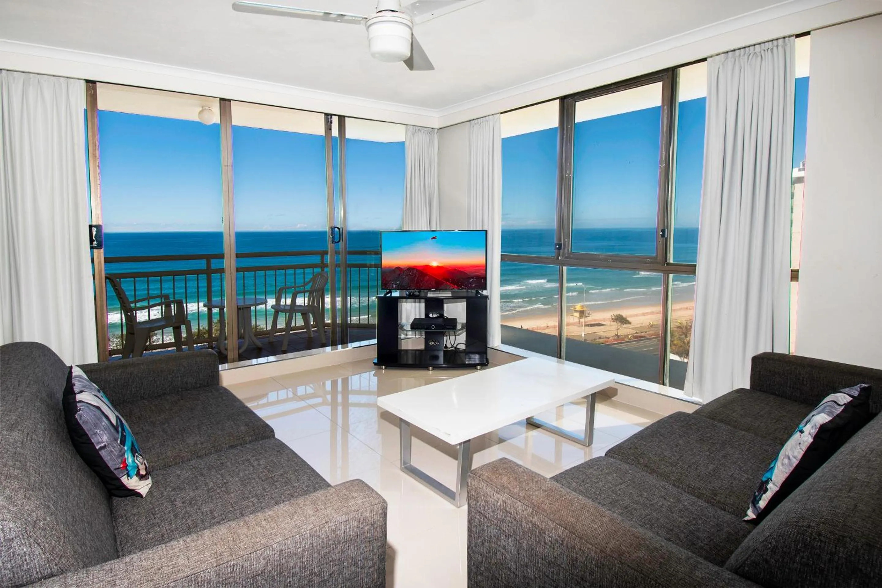 Living room in Seacrest Beachfront Apartments Gold Coast