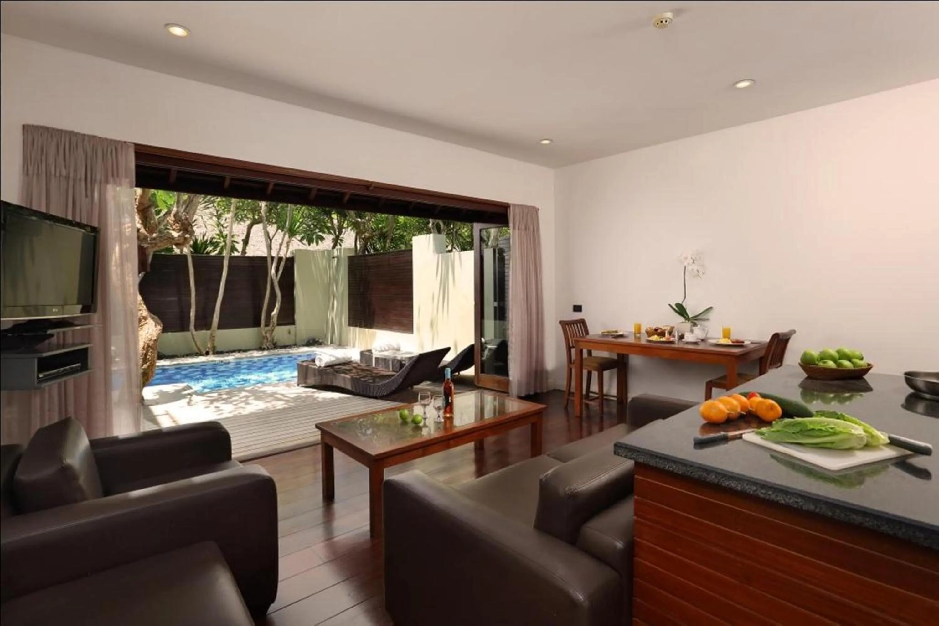 Seating area in Downtown Villas