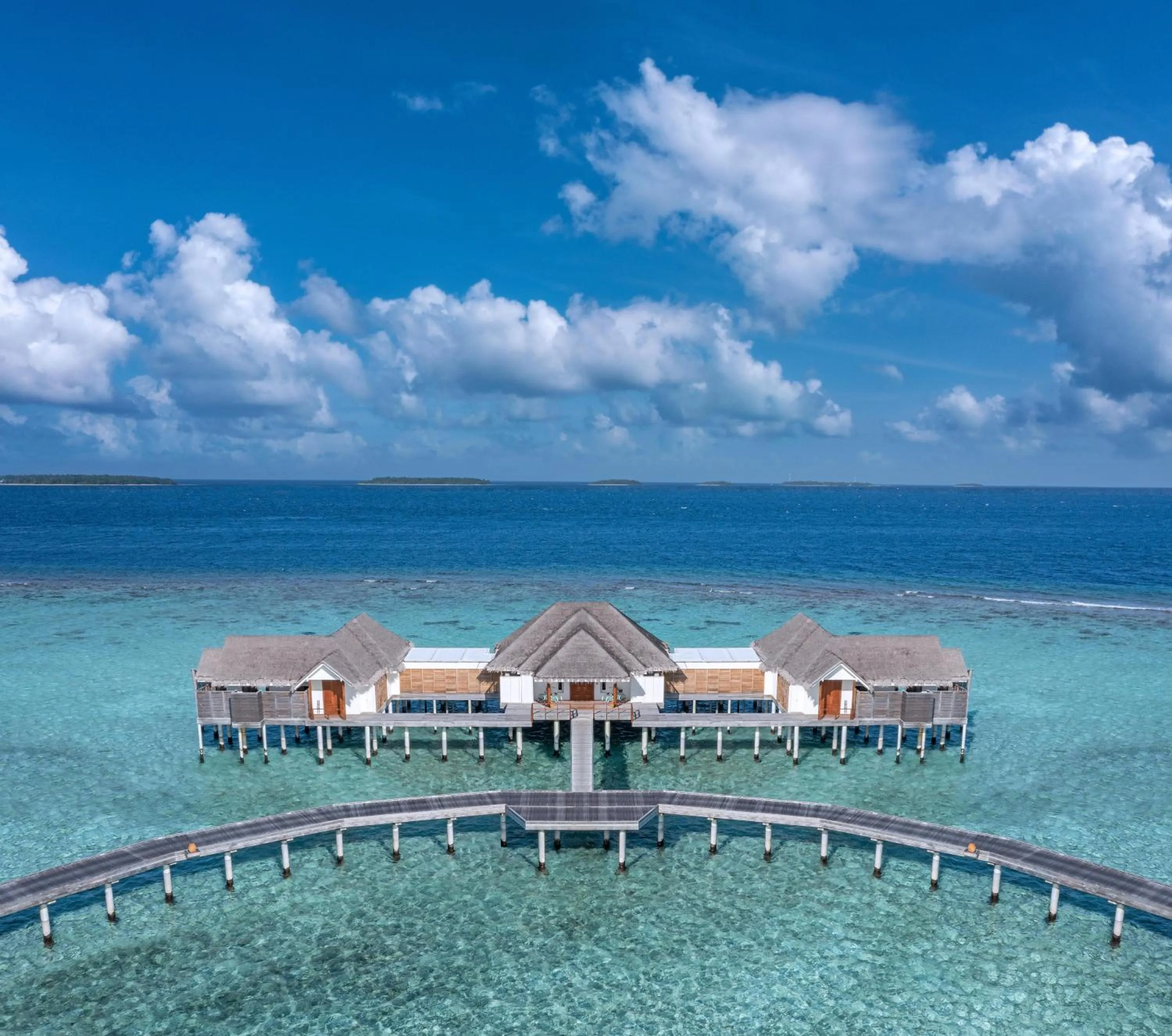 Bird's eye view in Anantara Kihavah Maldives Villas