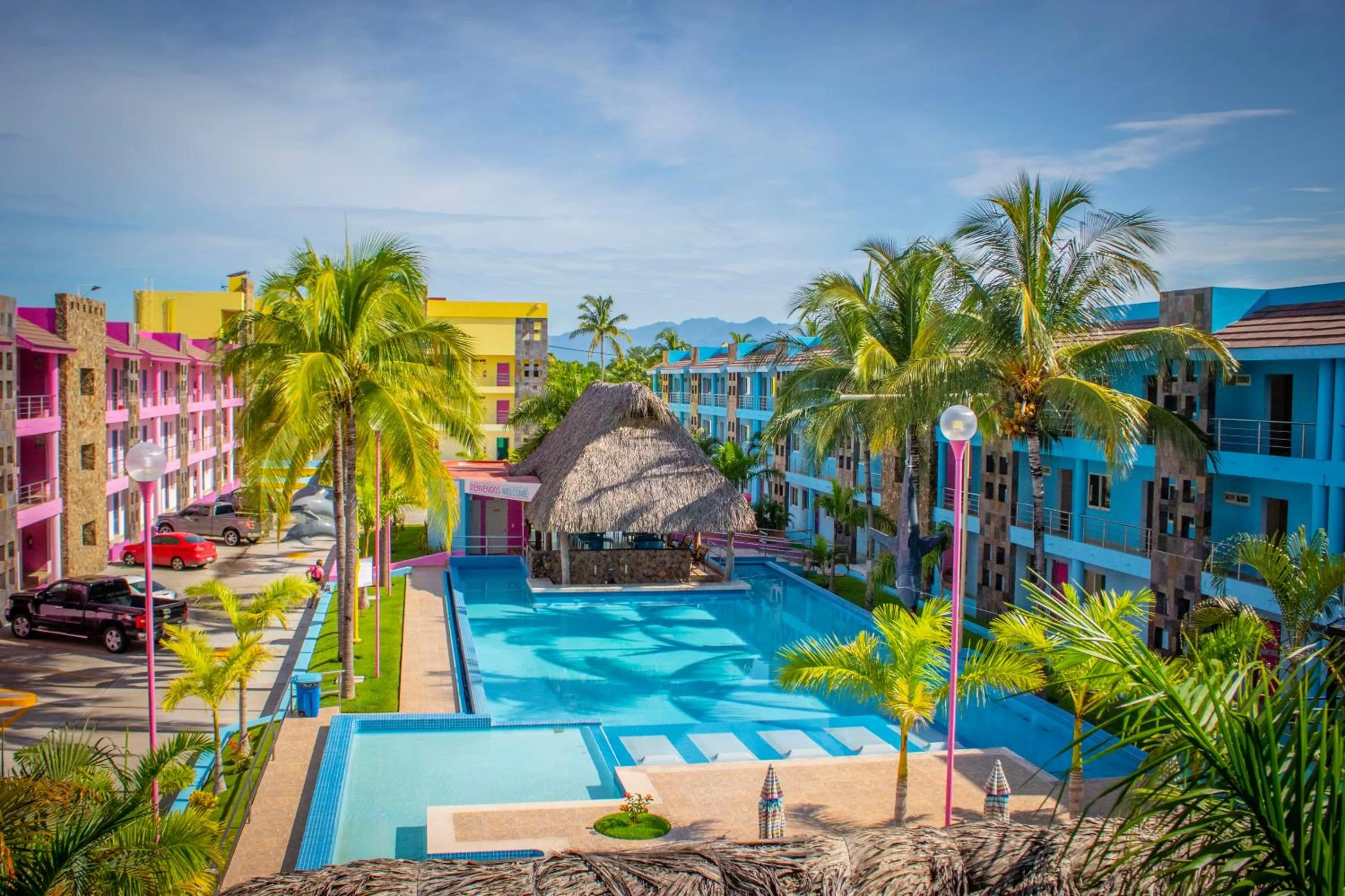 Pool view in Miami Inn