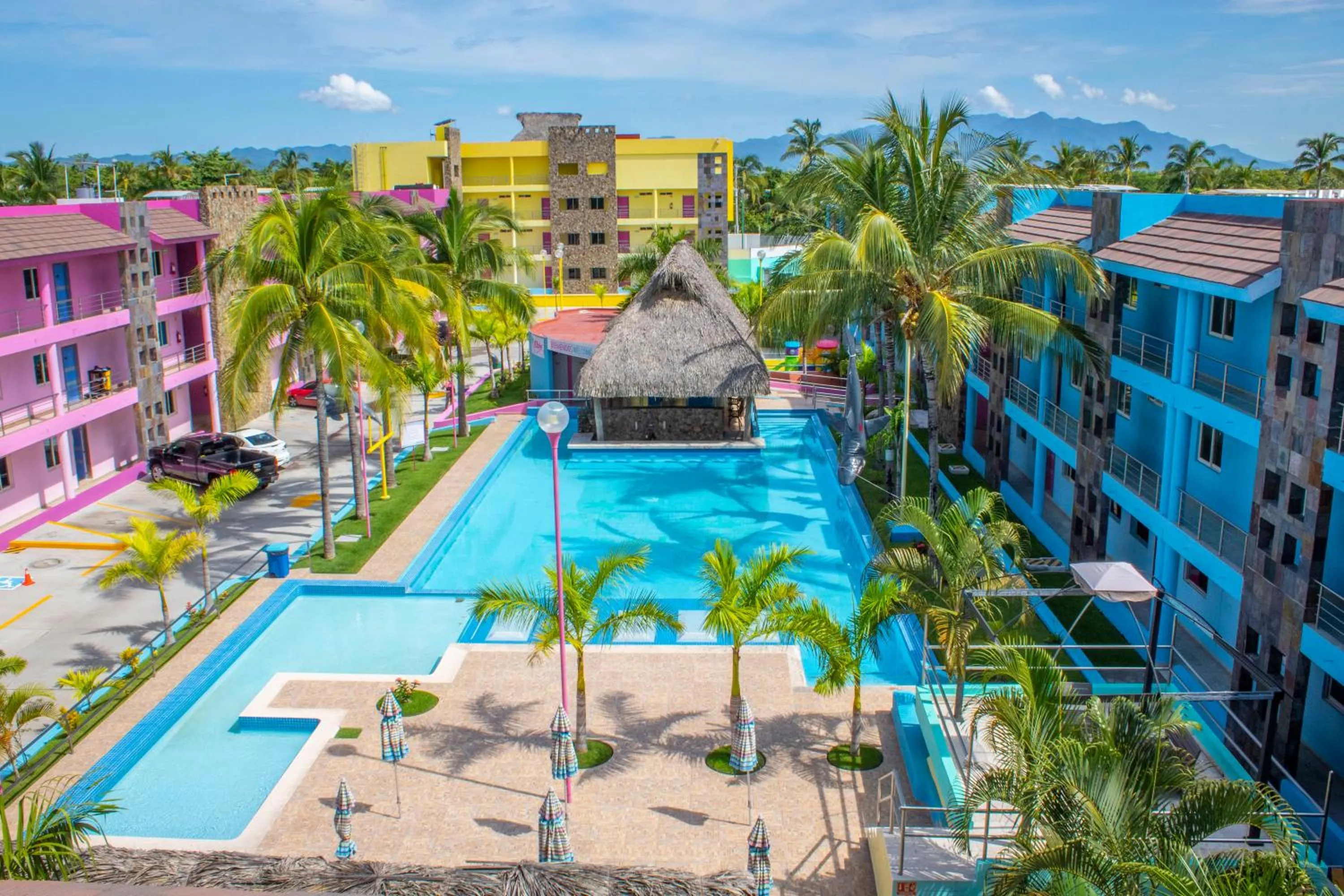Pool view in Miami Inn