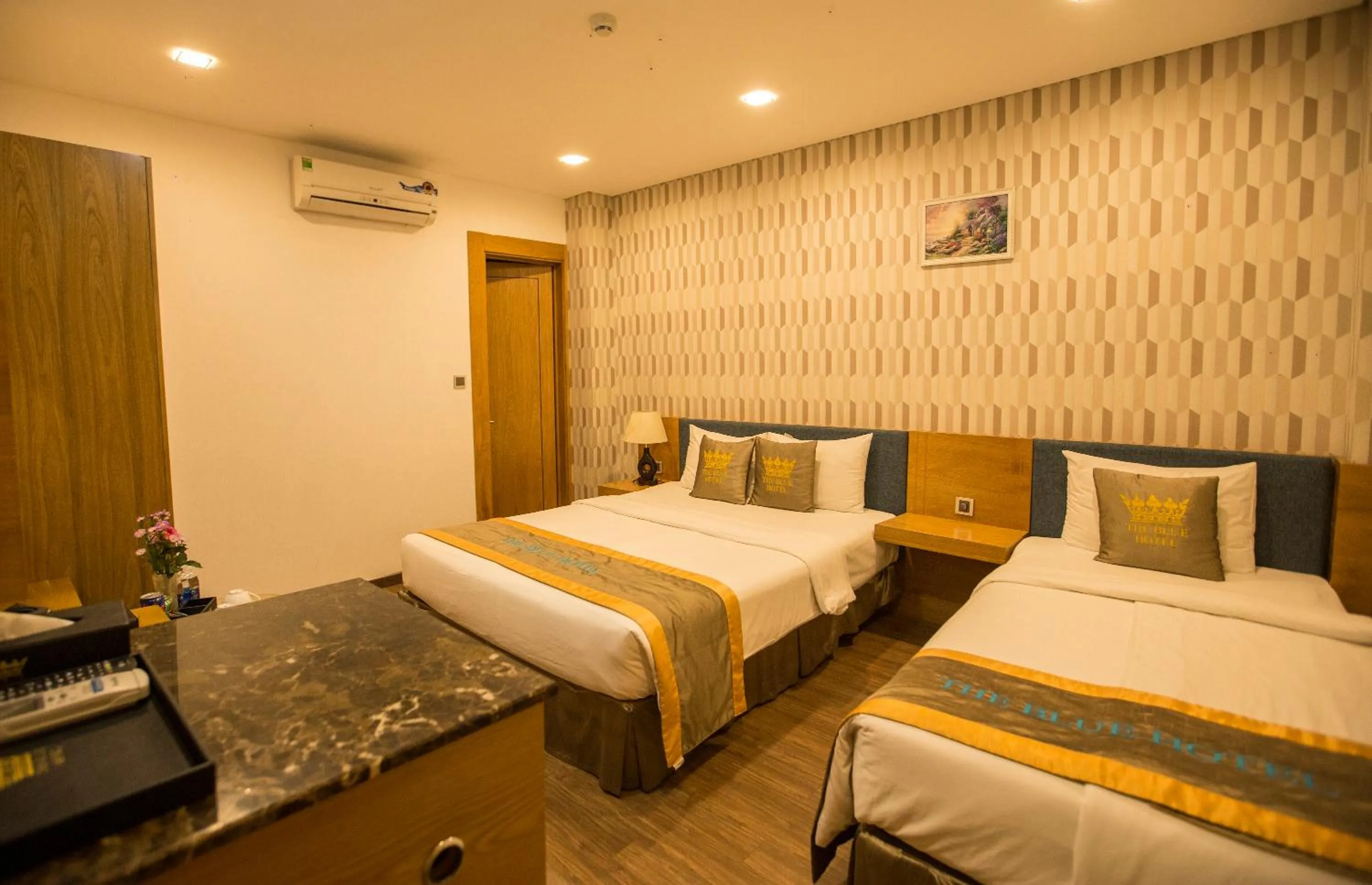 Bed in The Blue Airport Hotel