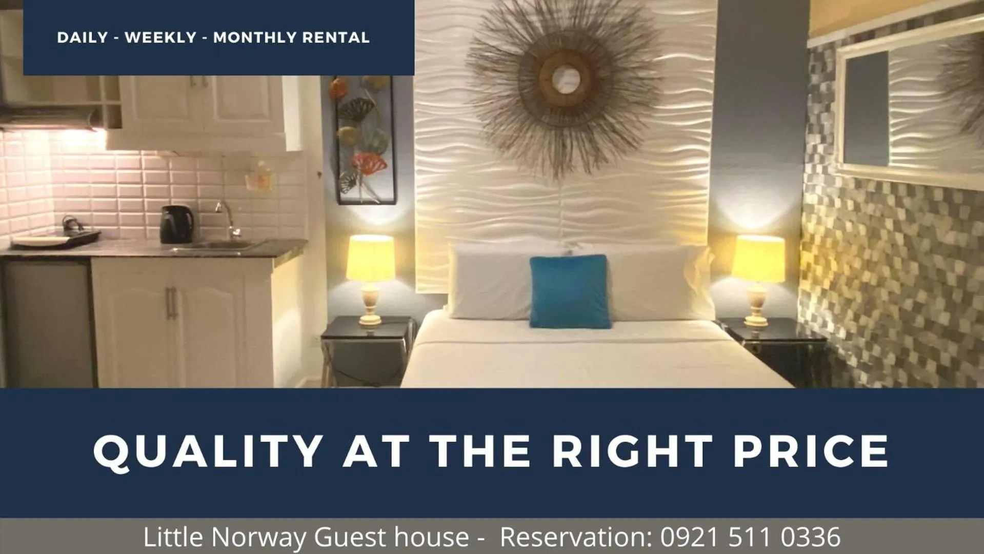 Bed in Little Norway Guesthouse - Mactan Cebu International Airport