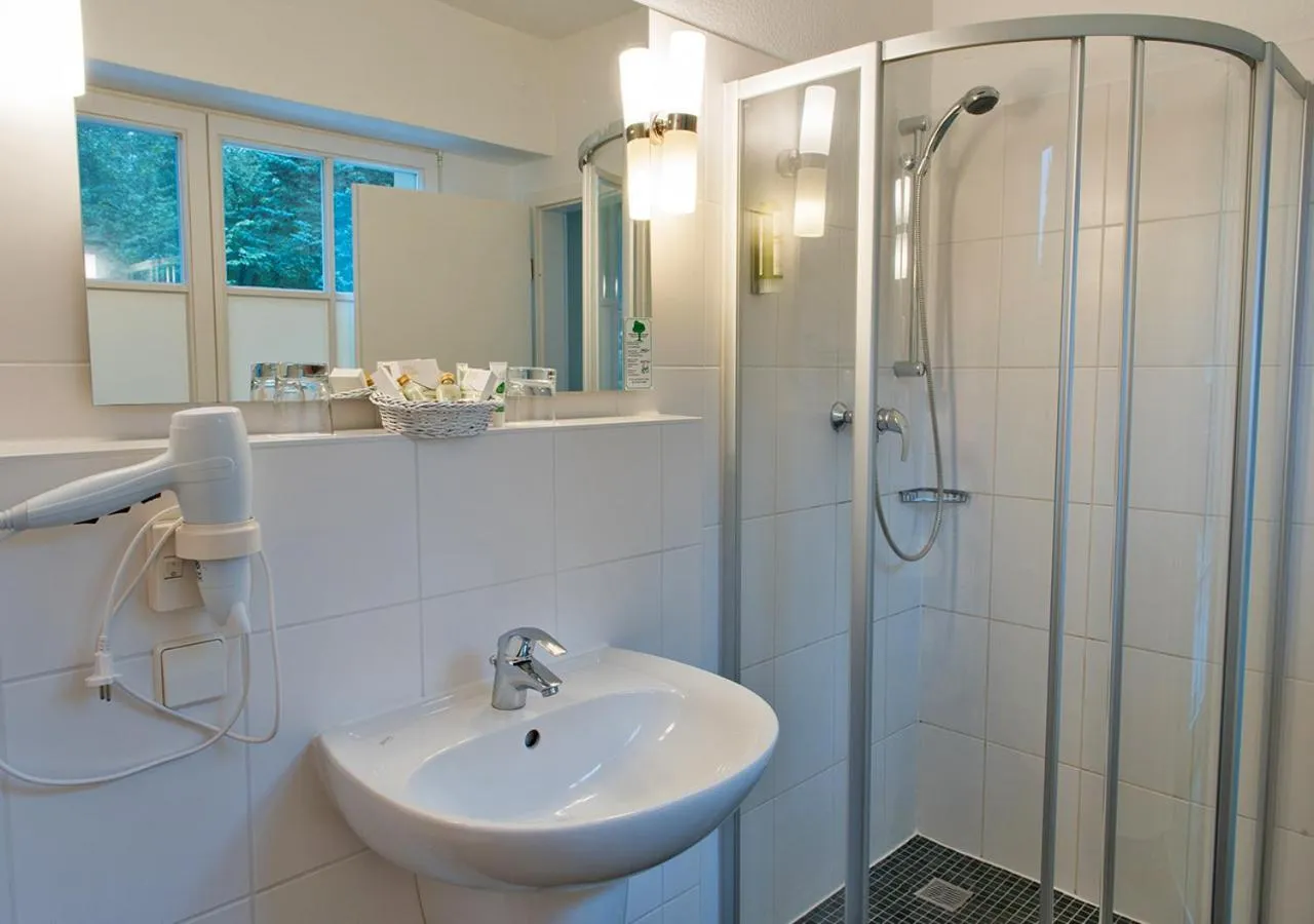 Shower in Hotel Waldhaus Prieros