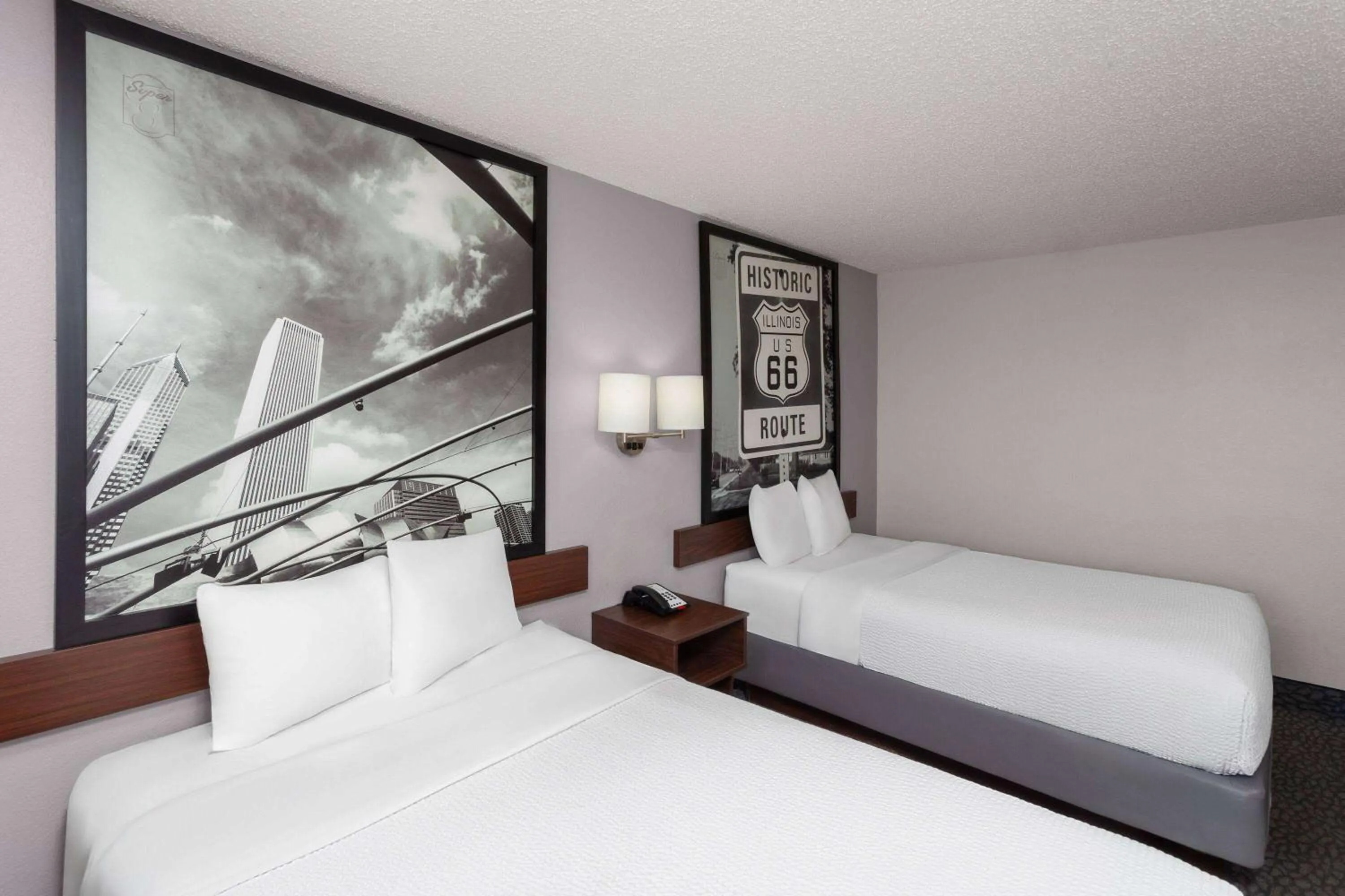 Photo of the whole room, Bed in Super 8 by Wyndham Romeoville Bolingbrook