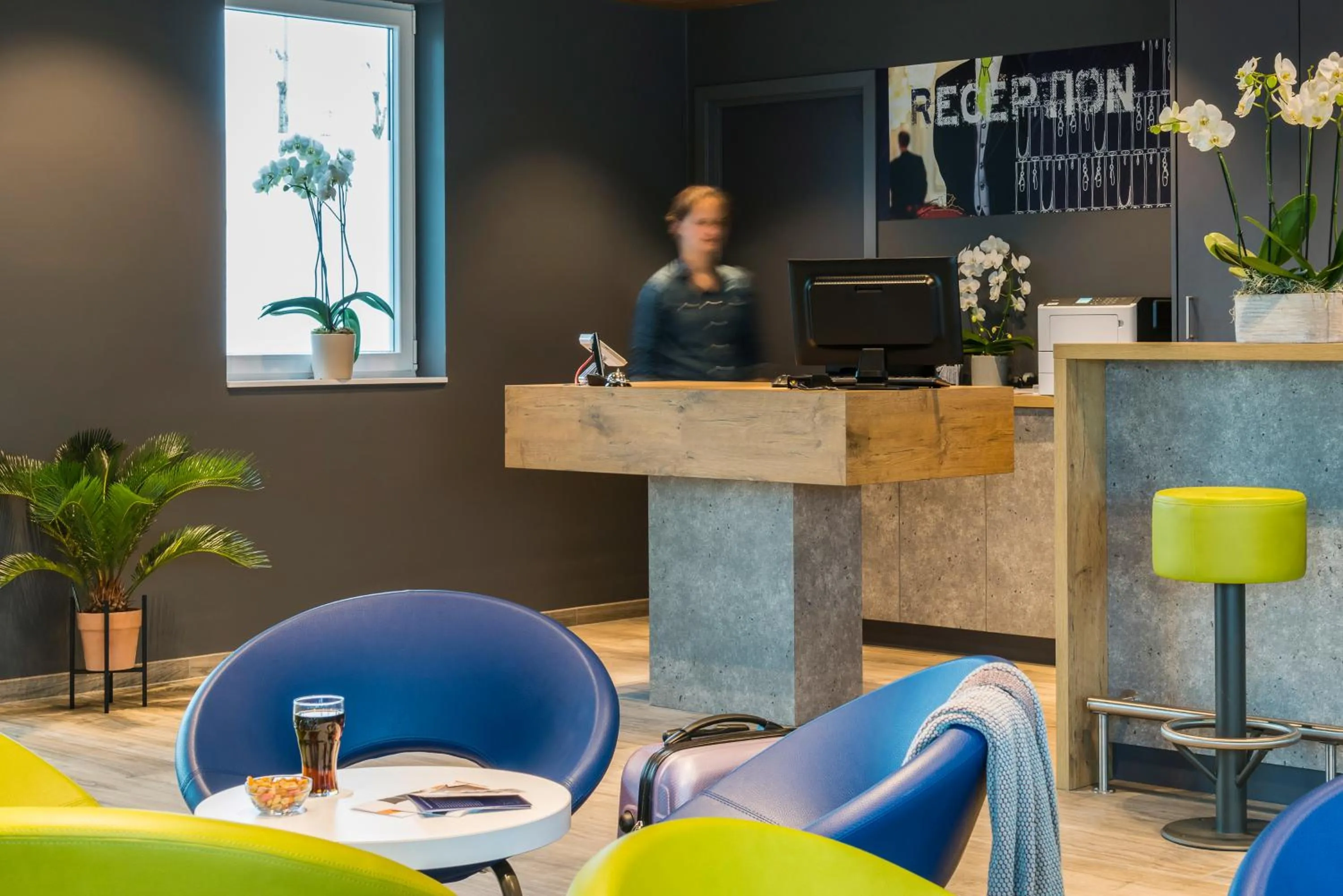 Lobby or reception in ibis budget Brugge Jabbeke
