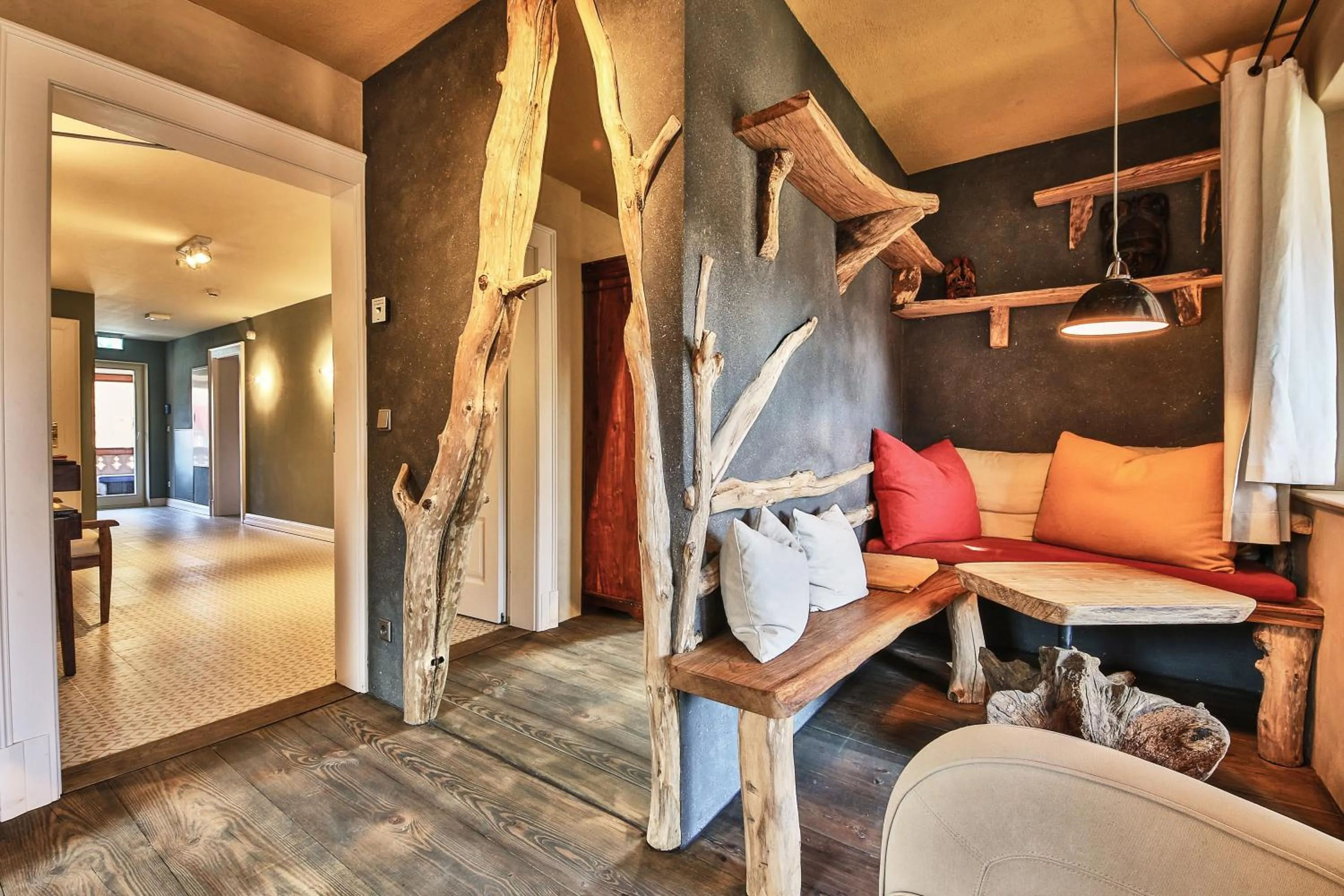 Living room, Bed in Bio-Hotel Villa Waldfrieden