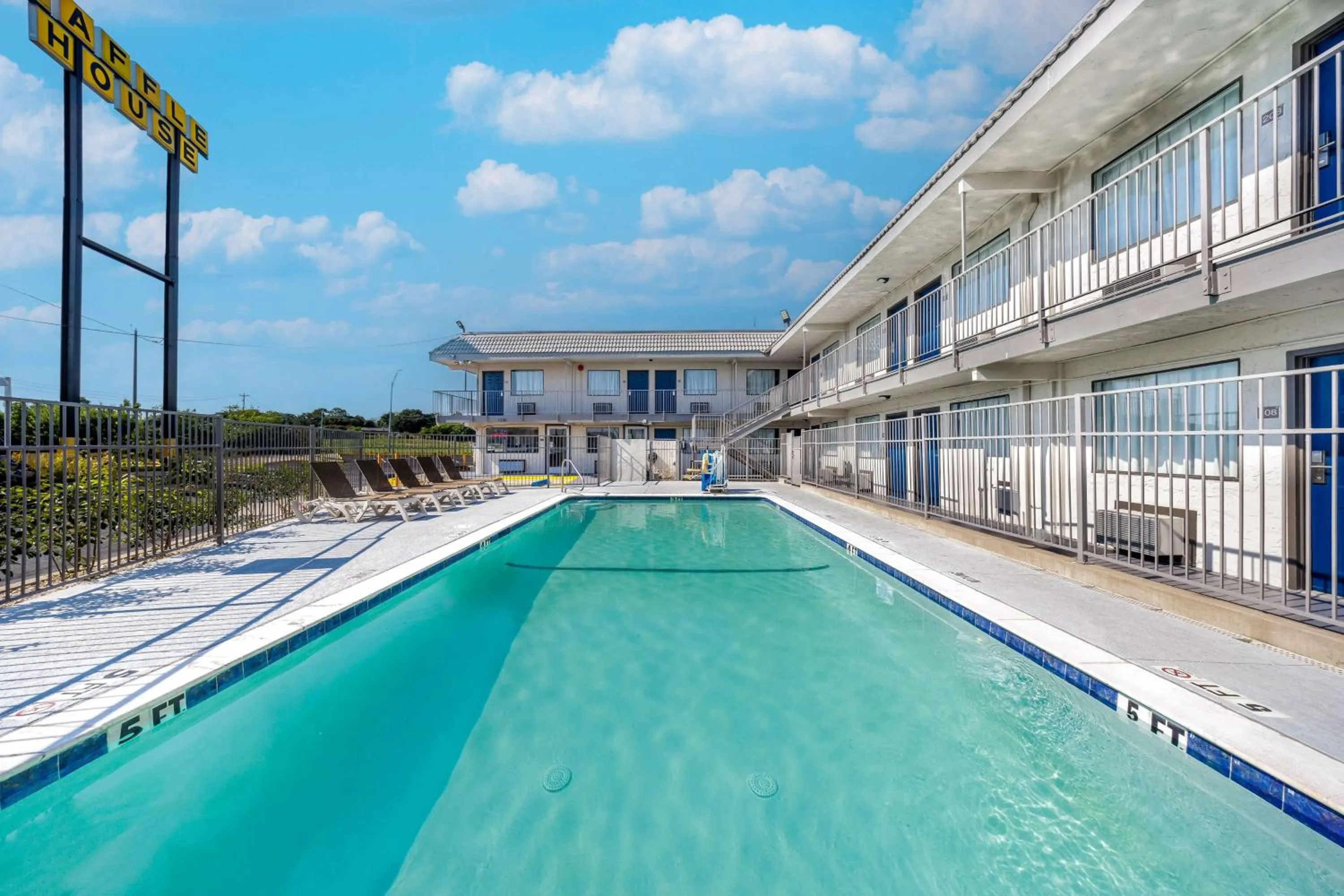Pool view in Motel 6 Fort Worth, TX East