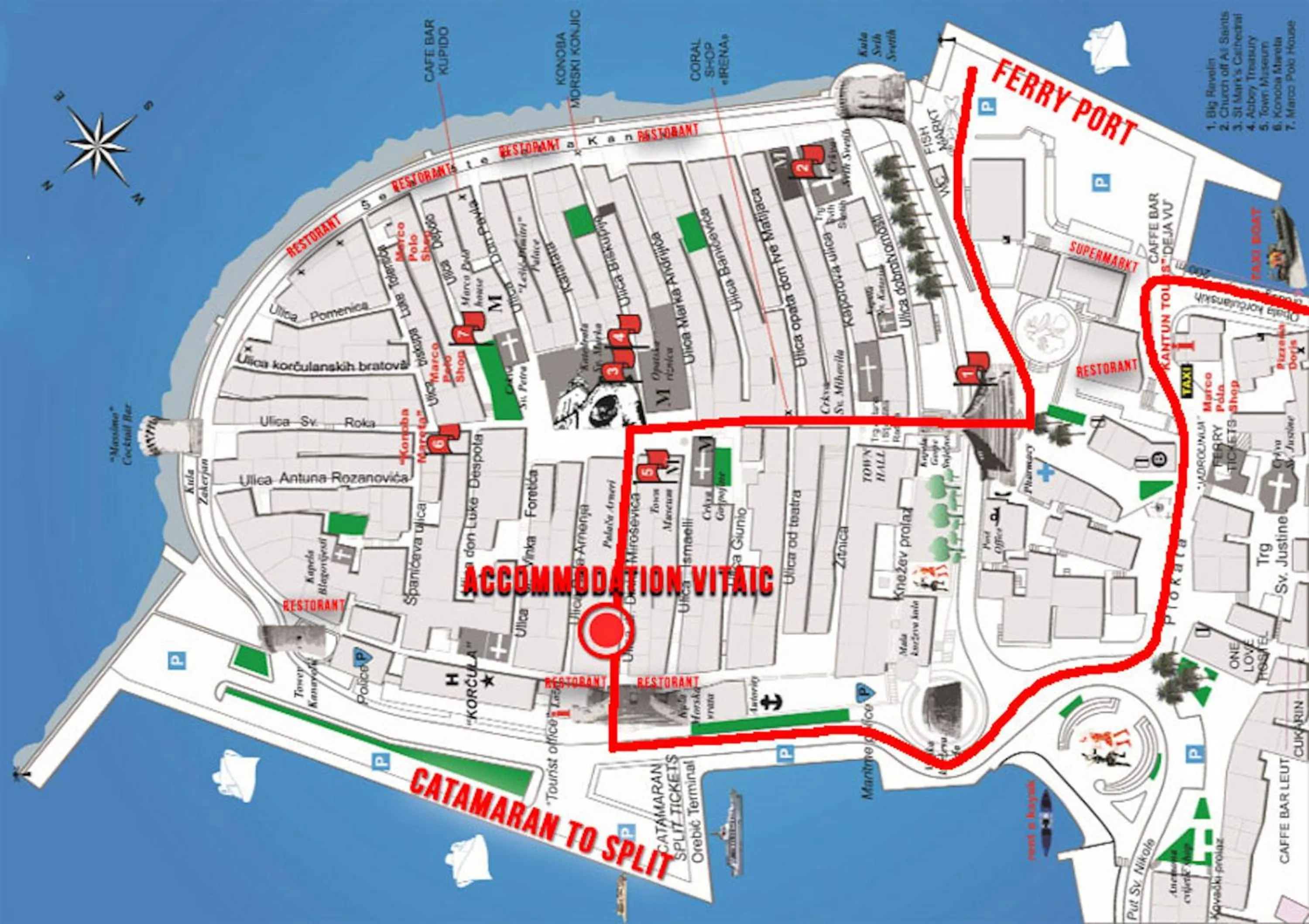 Location in Accommodation Old Town Vitaic