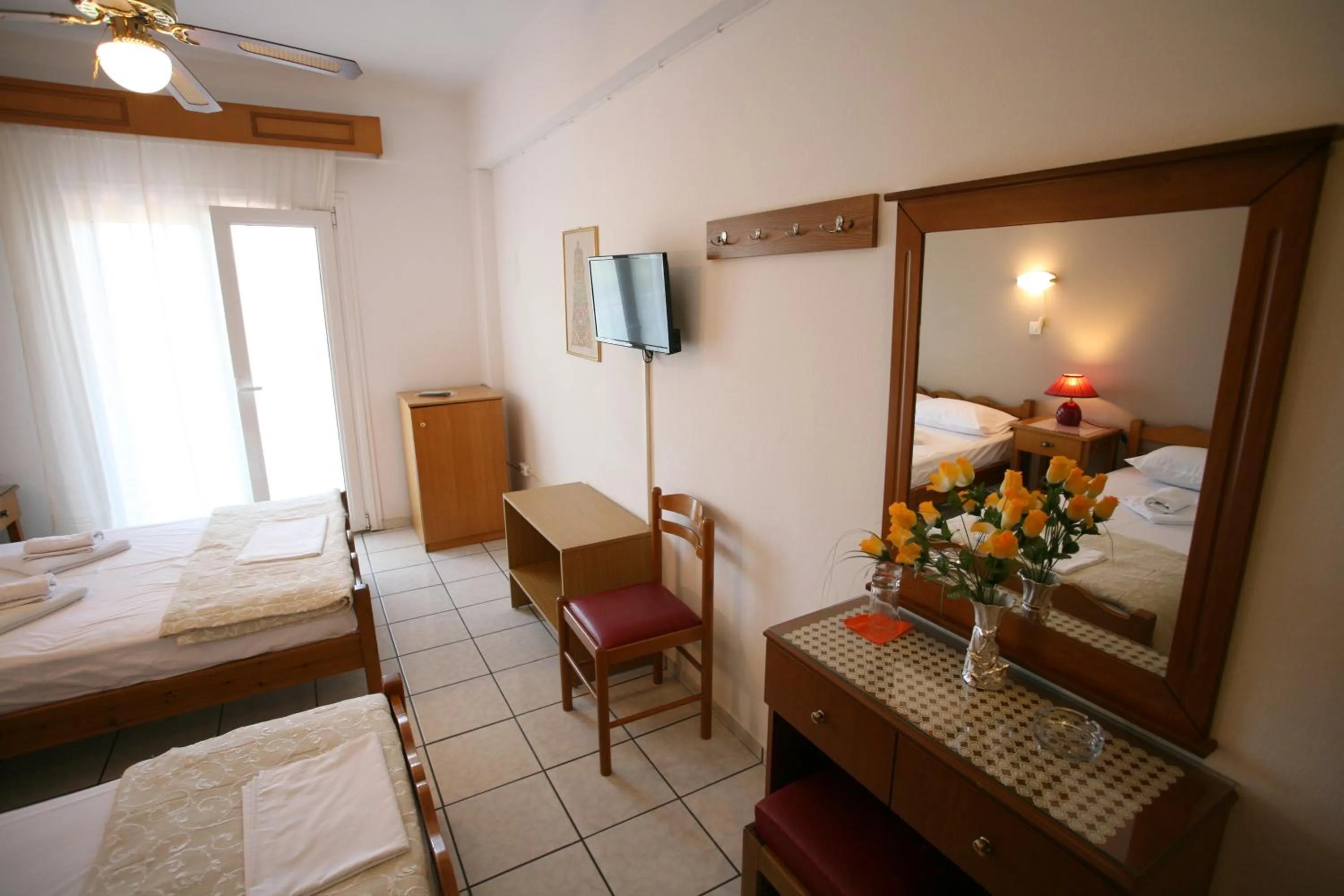 Bedroom, Bed in Olympus View Rooms Sauna & Spa