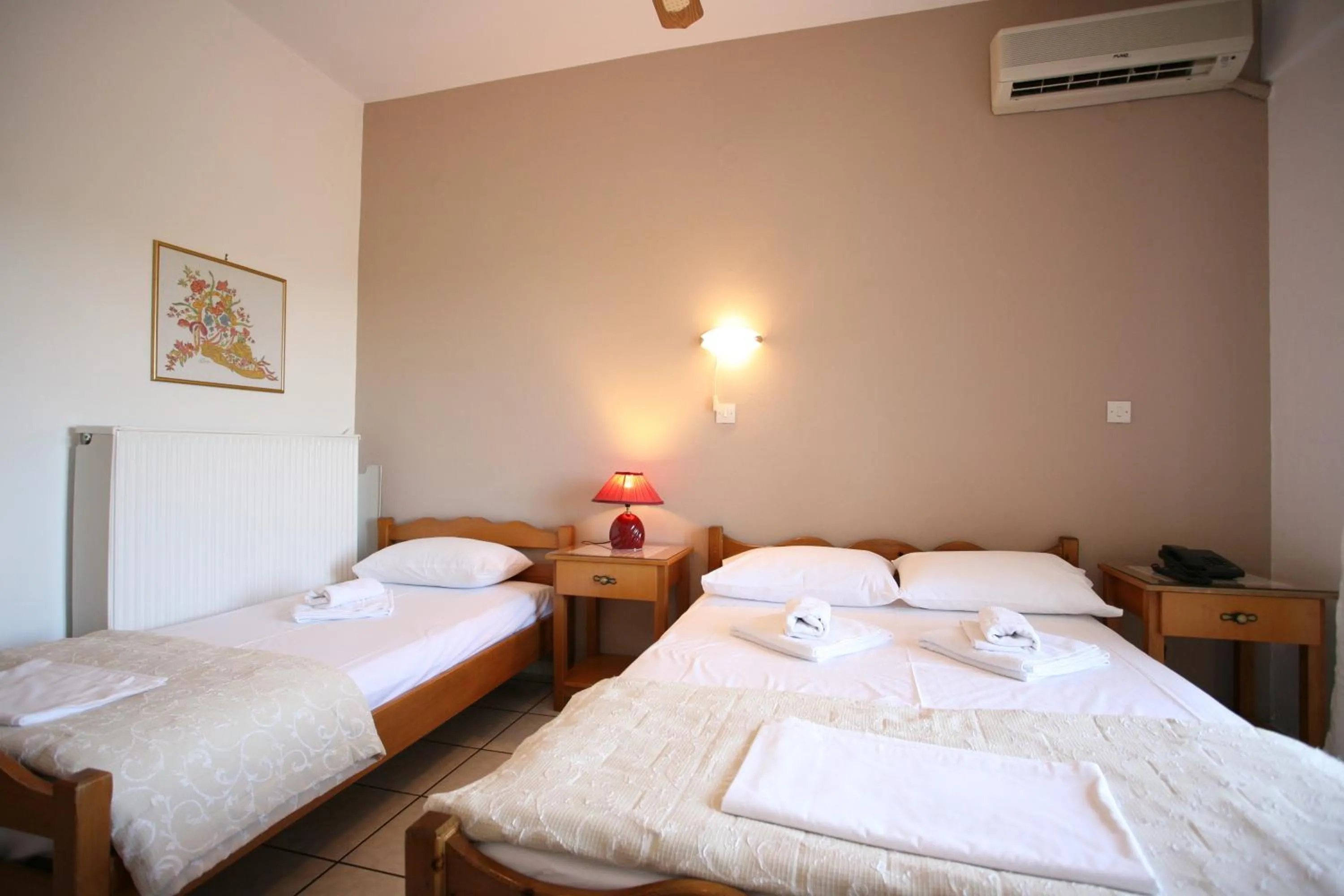 Bedroom, Bed in Olympus View Rooms Sauna & Spa