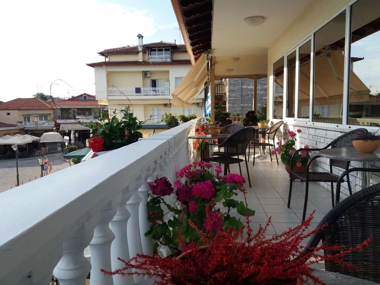 Balcony/Terrace in Olympus View Rooms Sauna & Spa