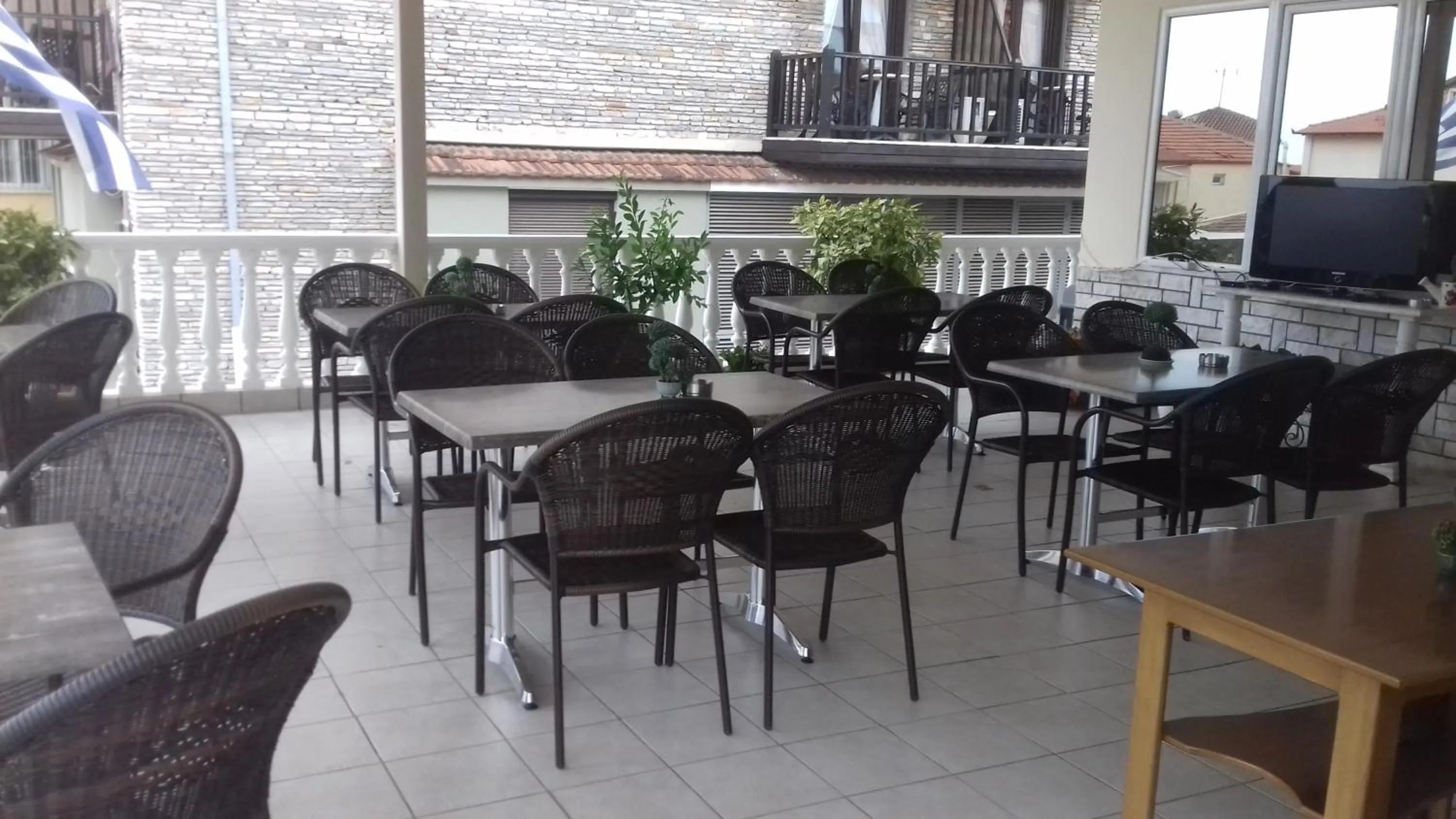 Balcony/Terrace in Olympus View Rooms Sauna & Spa