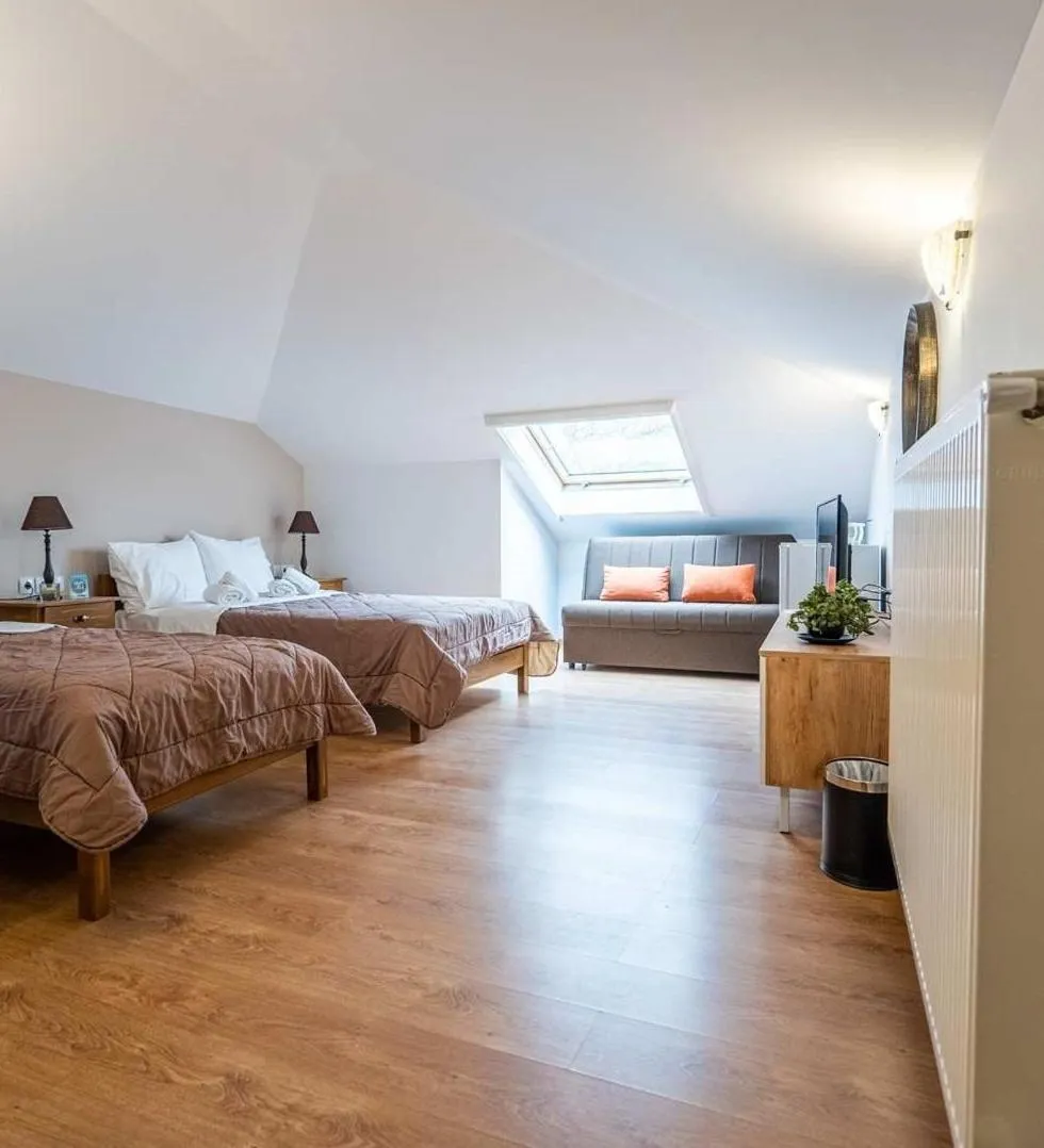 Bedroom, Bed in Olympus View Rooms Sauna & Spa