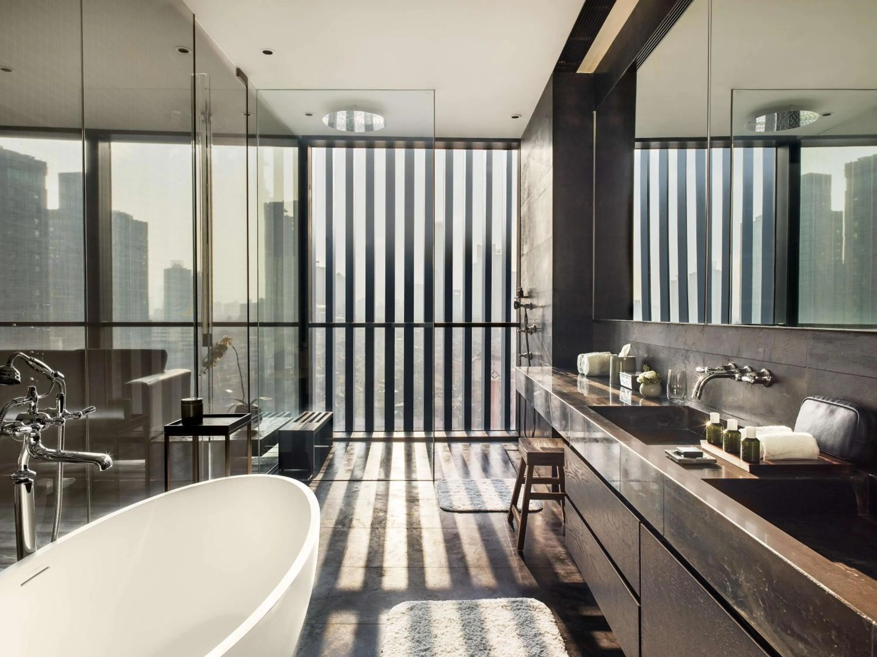 Bathroom in Upper House Shanghai - Former The Middle House