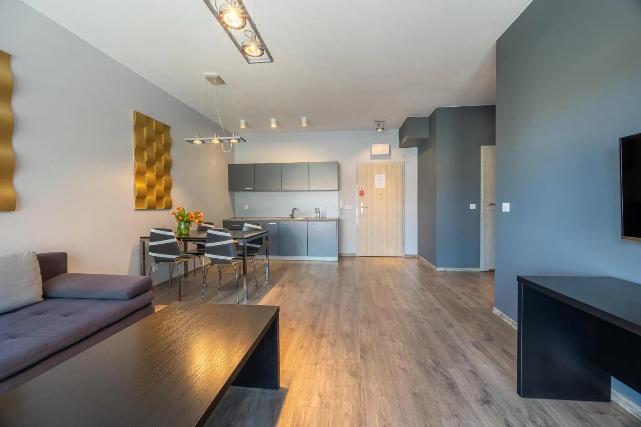 Kitchen or kitchenette in Apartamenty Baltic Inn