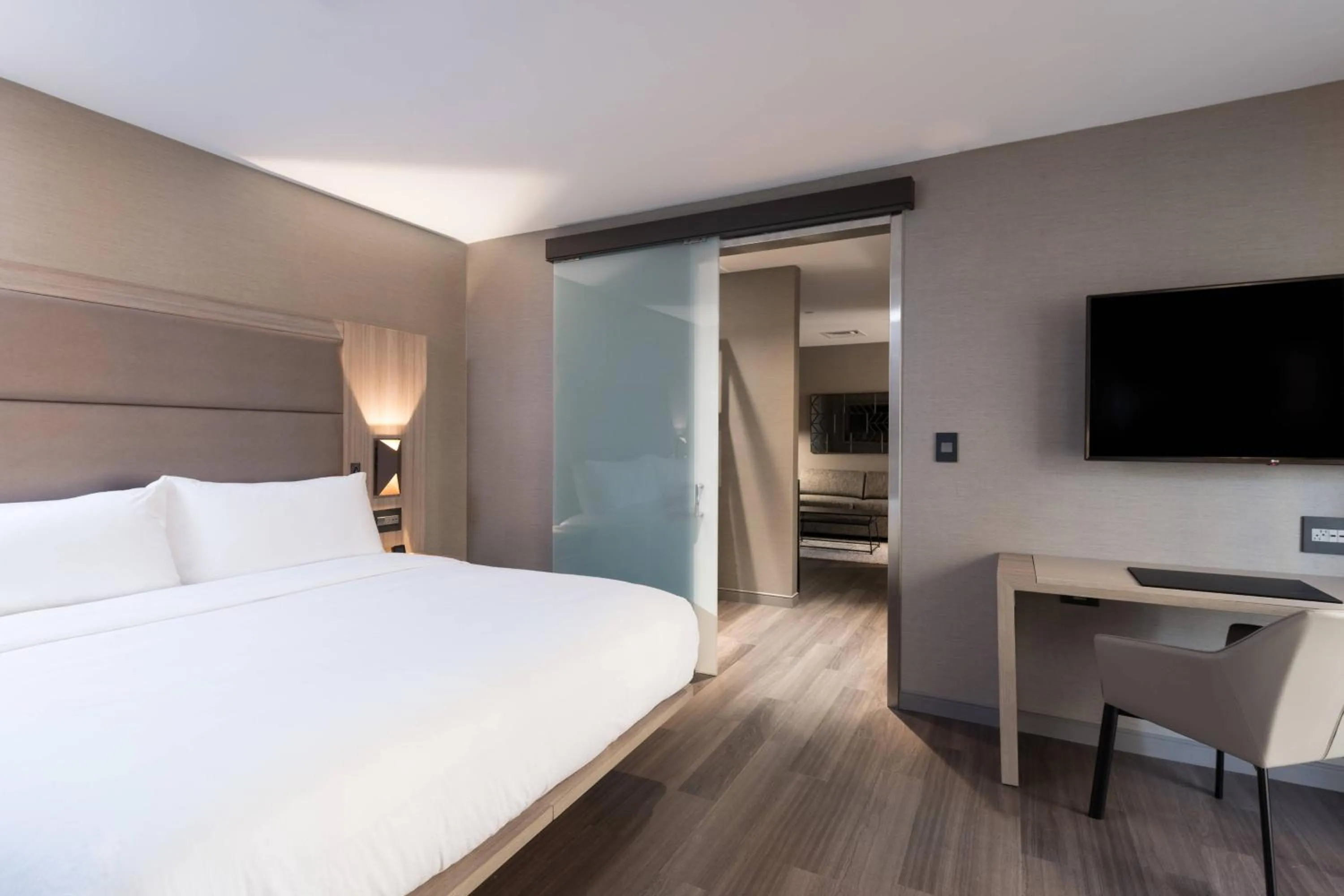 Photo of the whole room, Bed in AC Hotel by Marriott Worcester