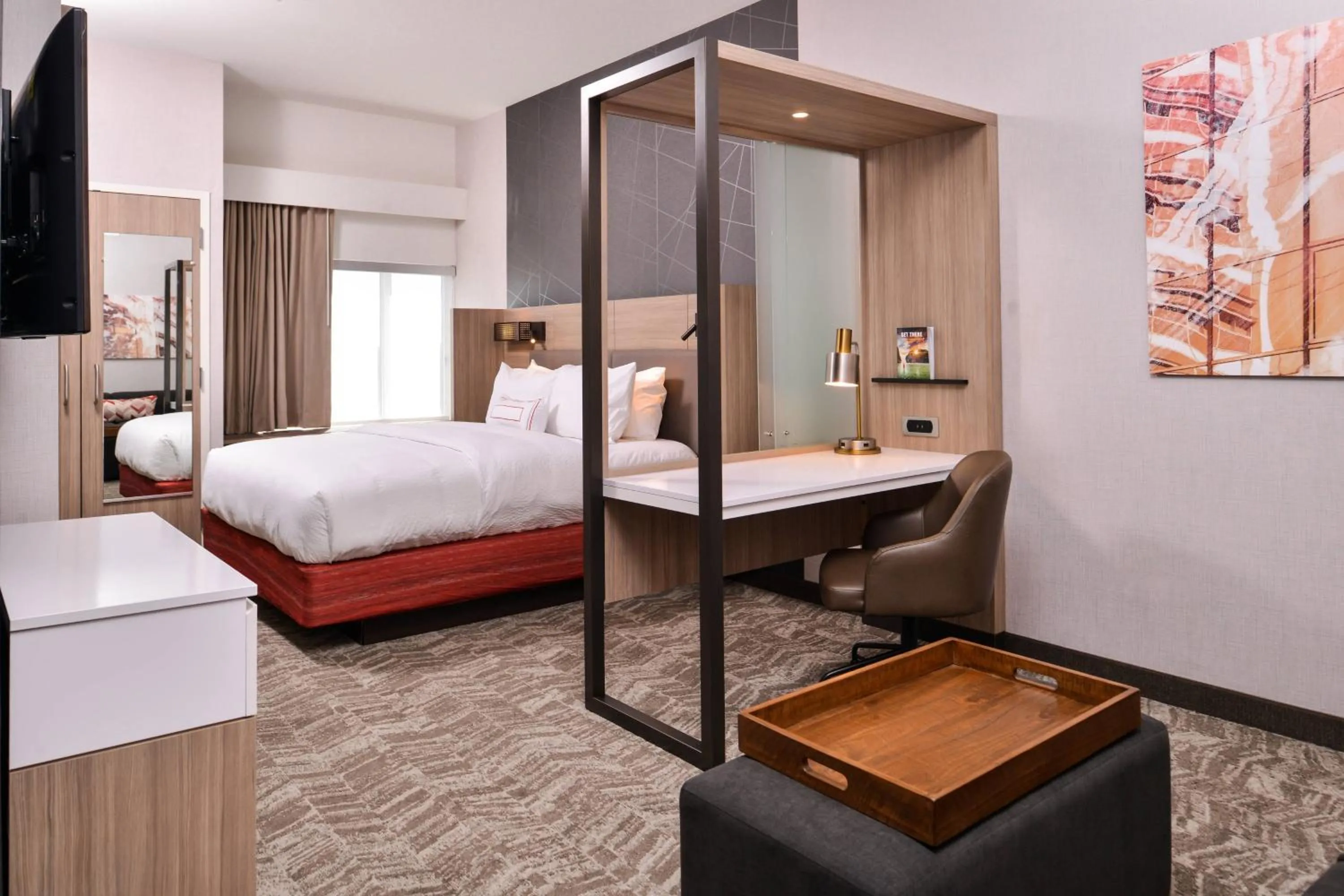 Photo of the whole room, Bed in SpringHill Suites by Marriott Greensboro Airport