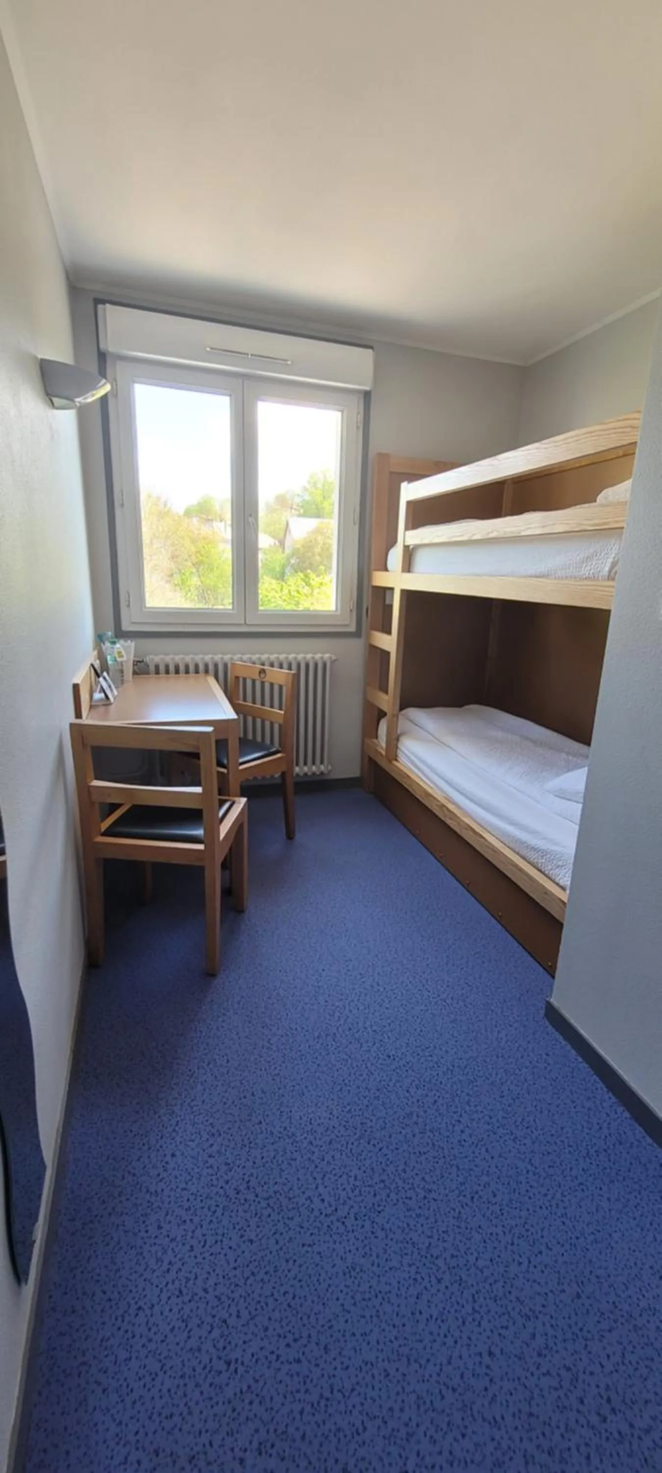 Bed in Logis Hotel Restaurant Le Cygne