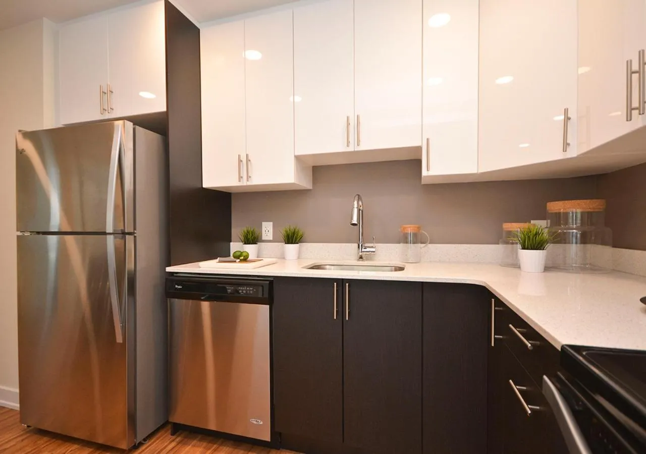 Kitchen or kitchenette in LIV Extended Stay