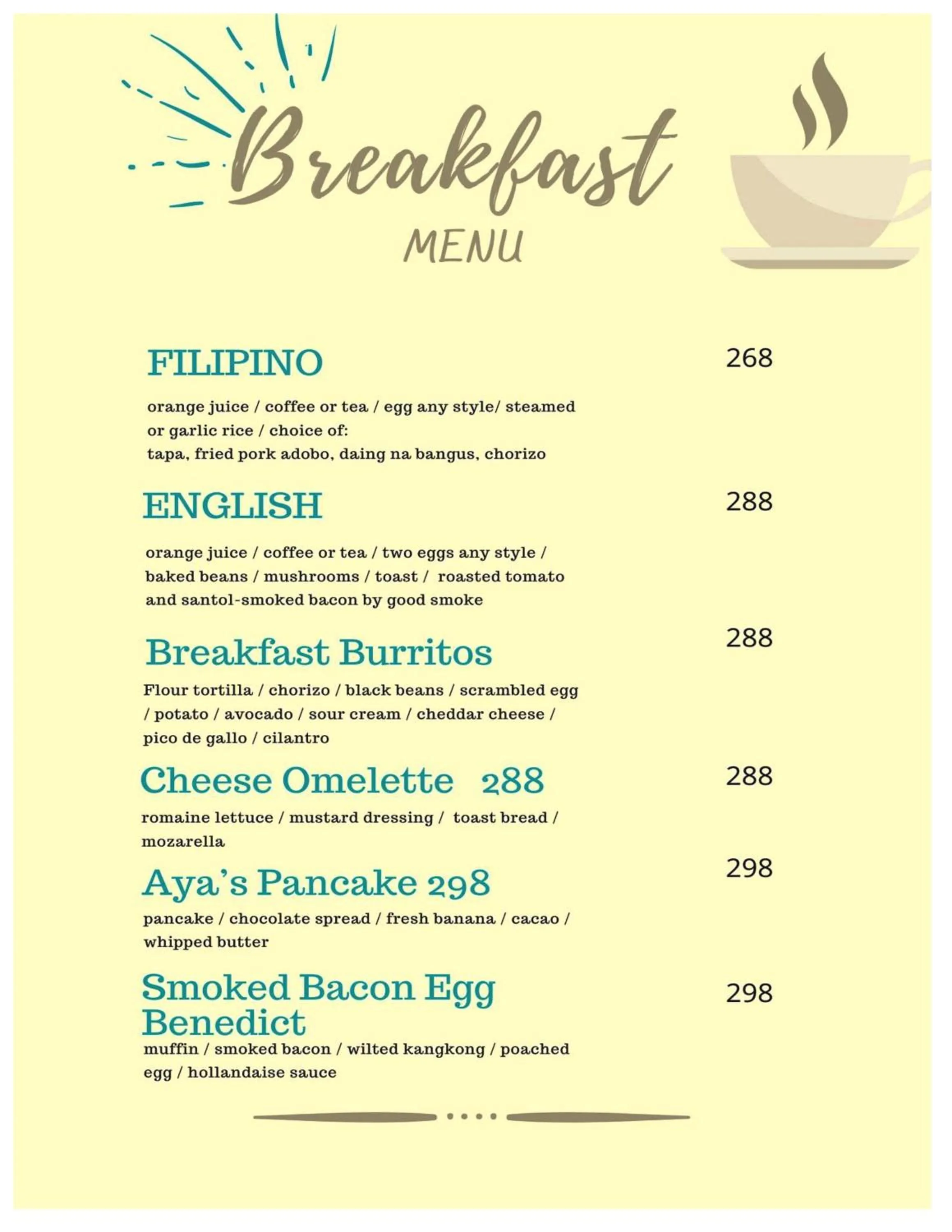 Breakfast in Jony's Beach Resort