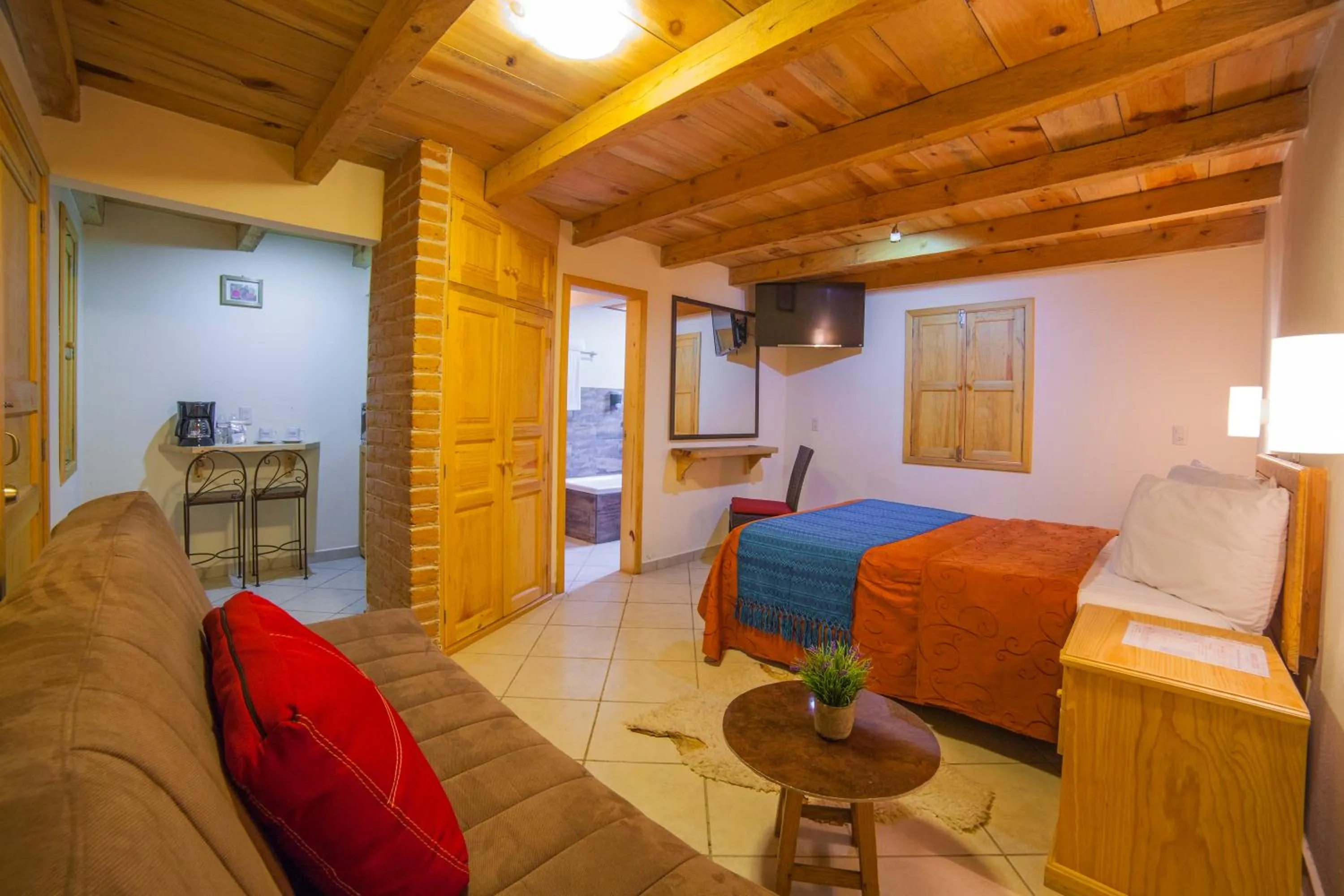 Bed in Hotel Adobe y Teja