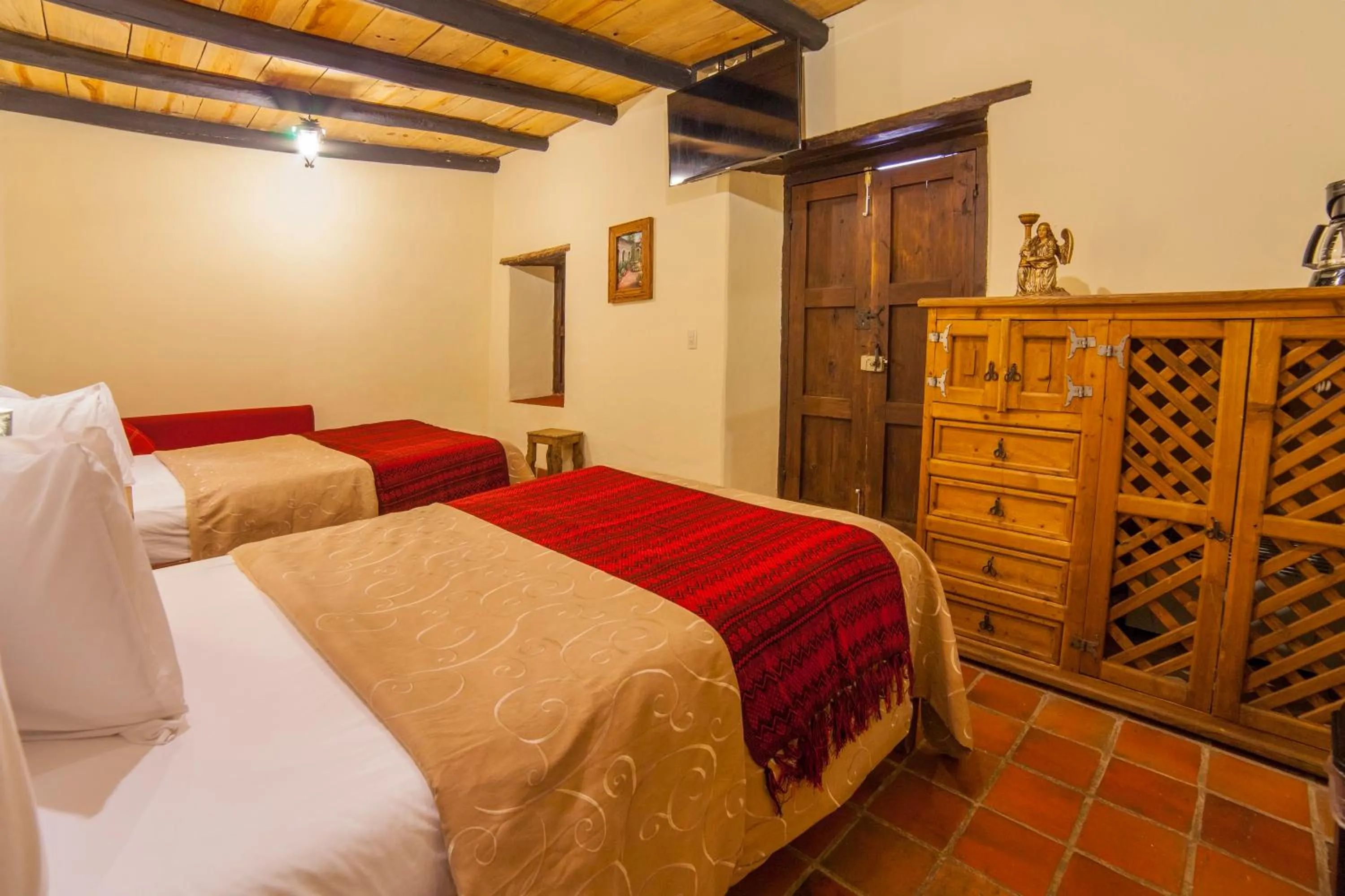 Bed in Hotel Adobe y Teja