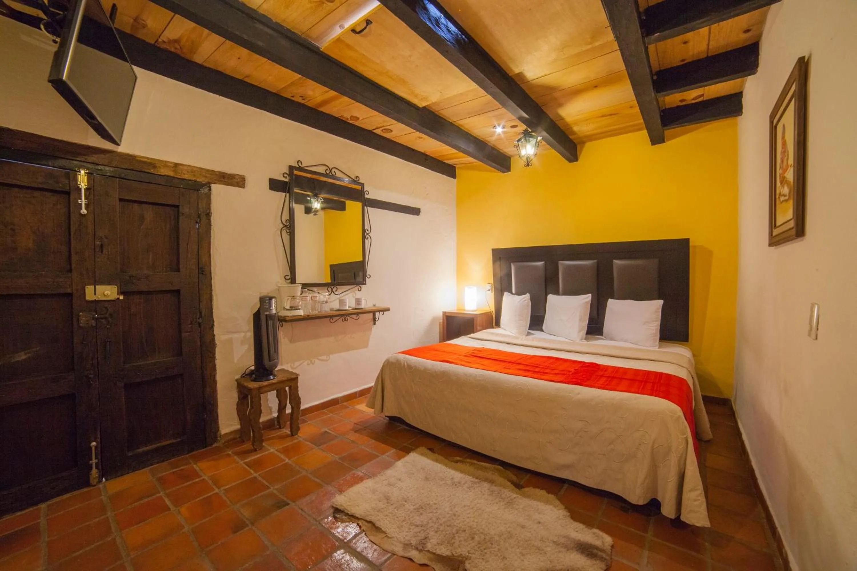 Bed in Hotel Adobe y Teja