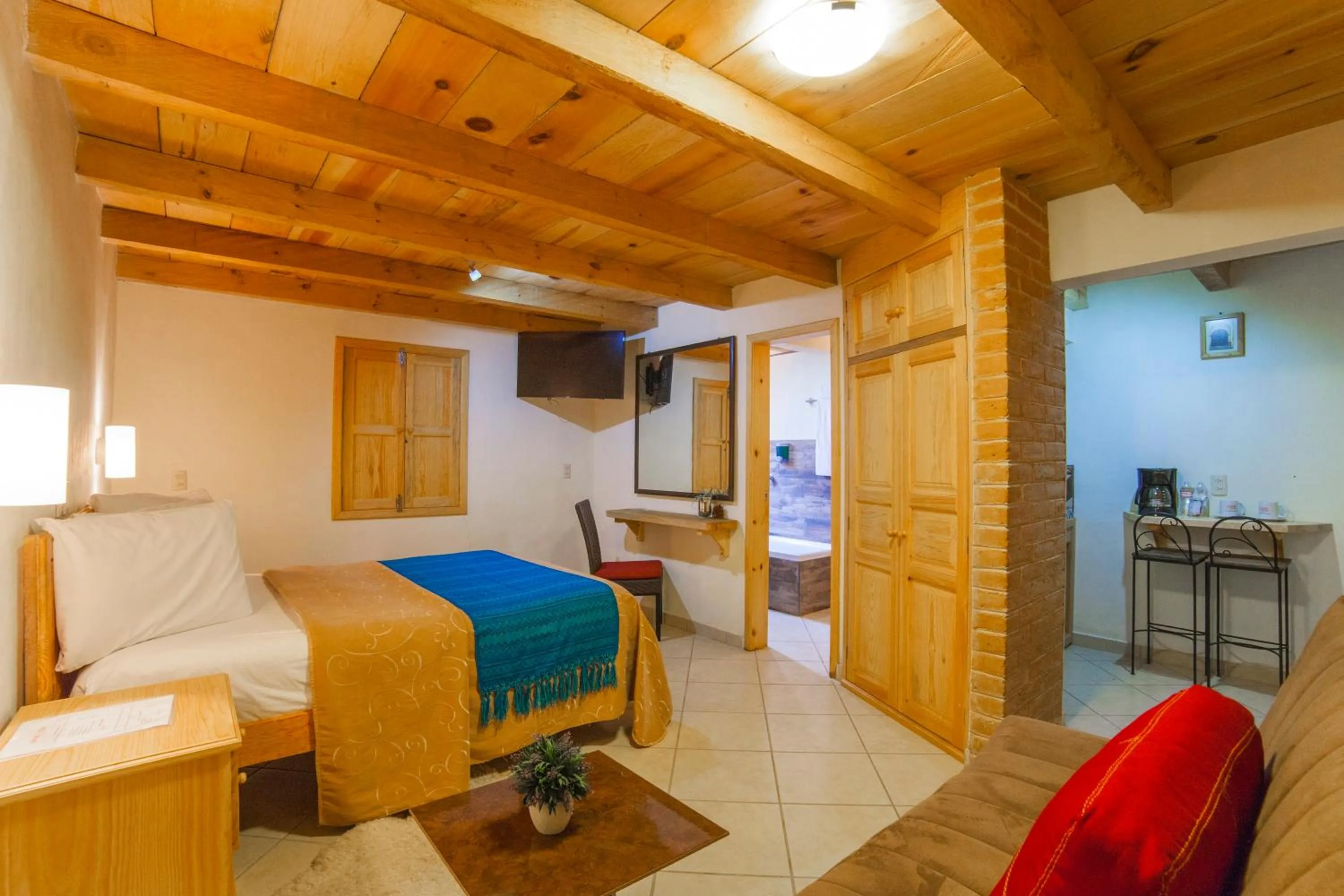 Bed in Hotel Adobe y Teja