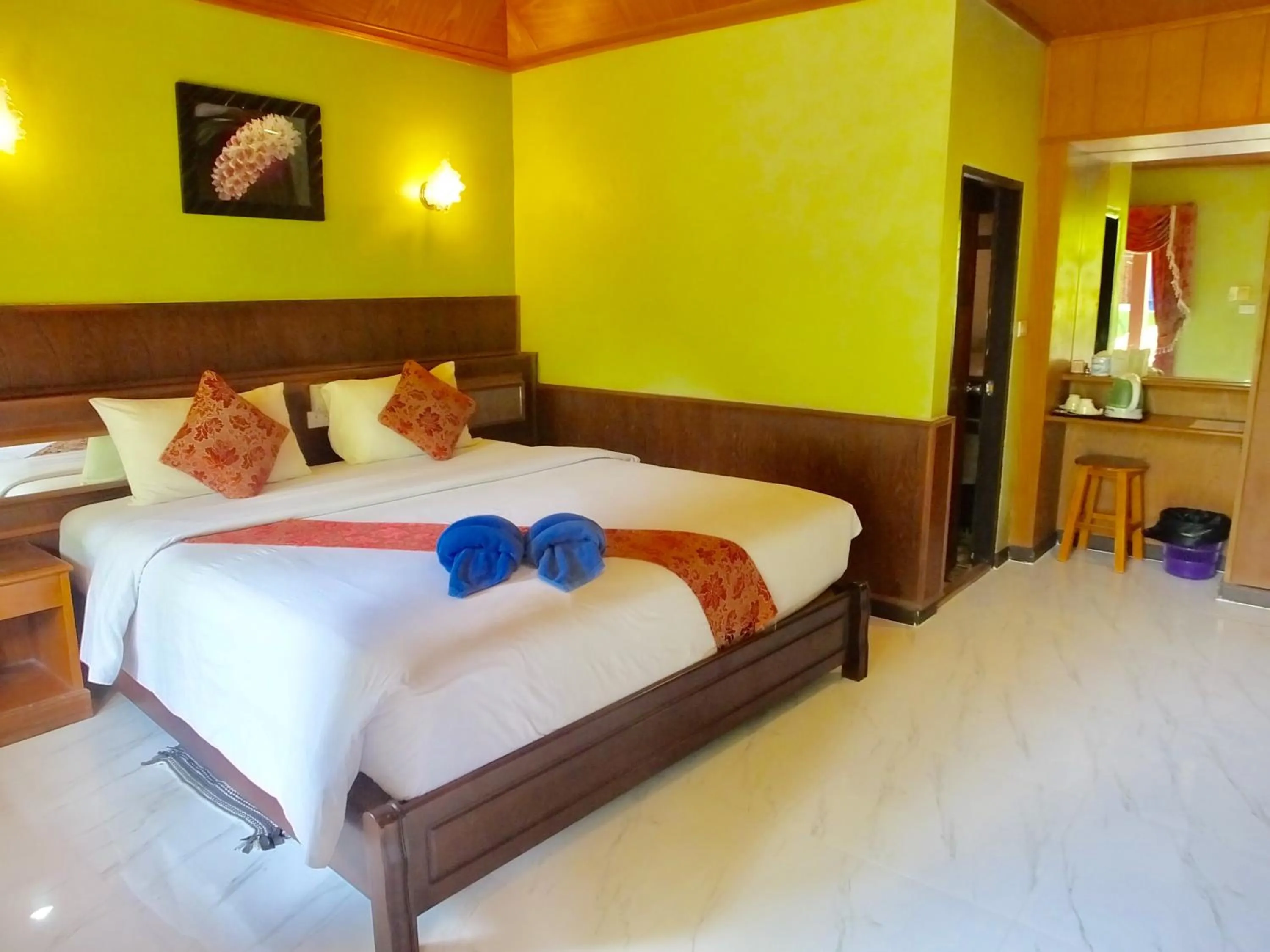 Bed in Blue Andaman Lanta Resort