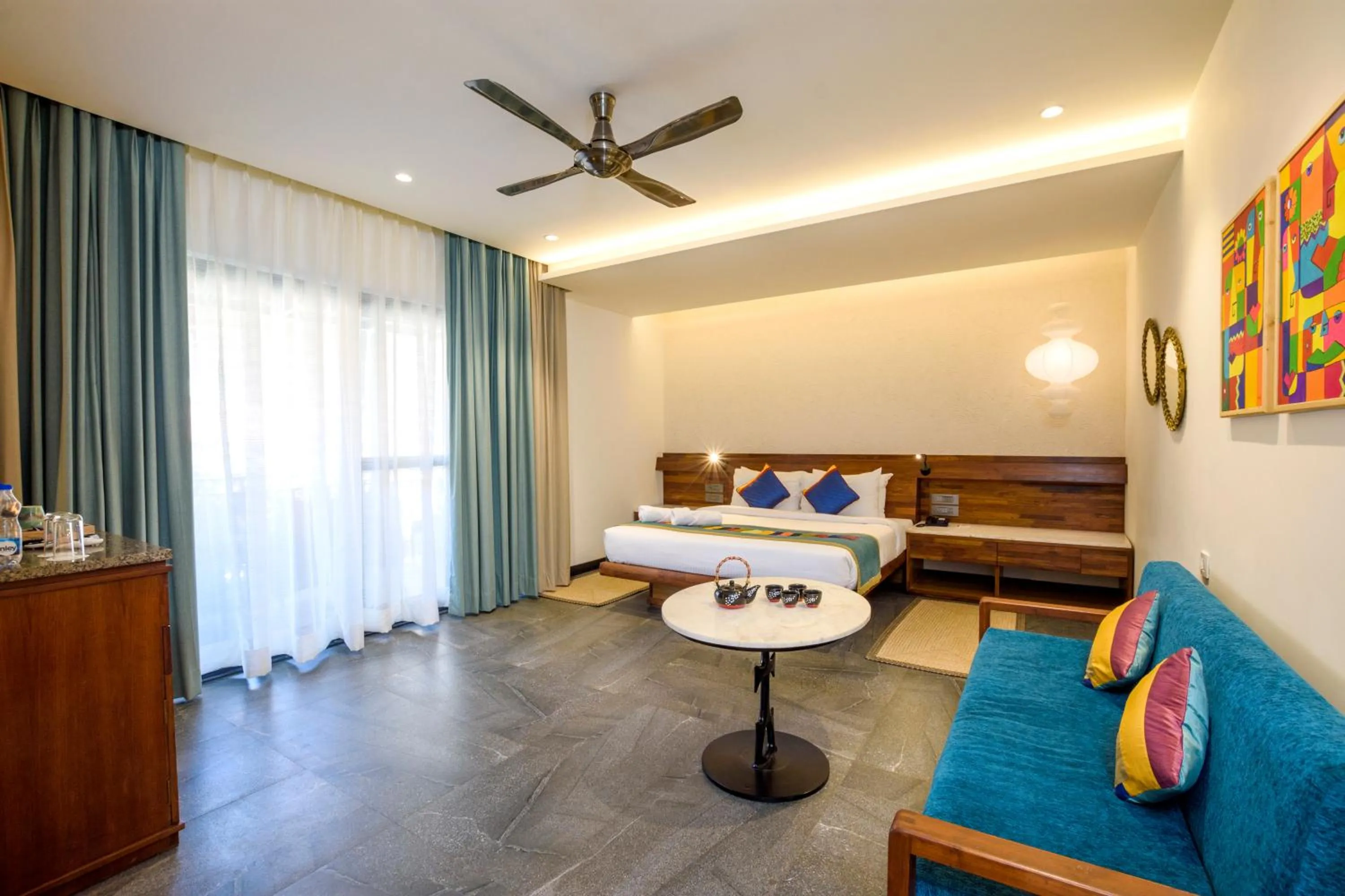 Seating area, Bed in Beleza By The Beach