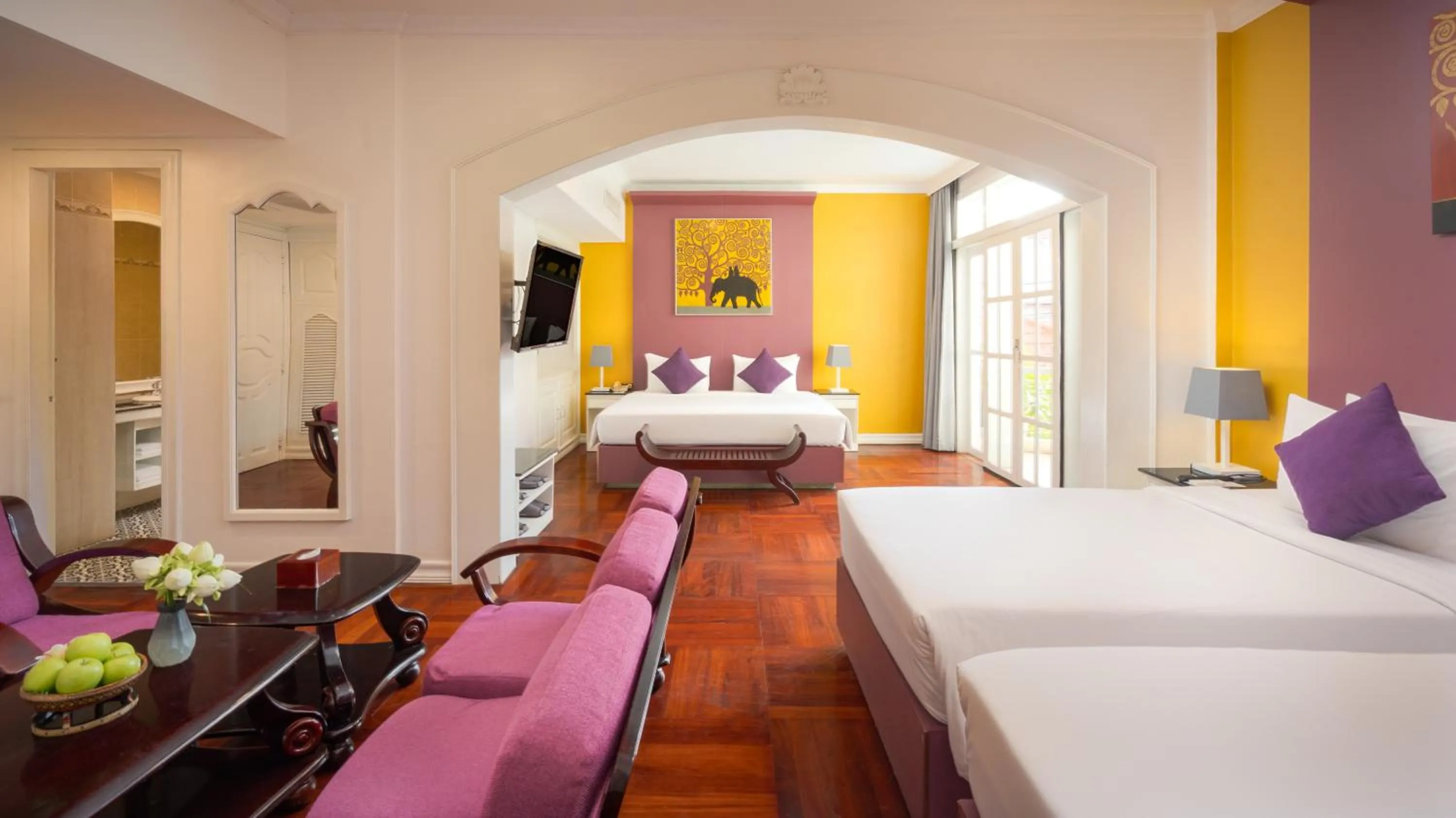 Bed in Memoire Siem Reap Hotel