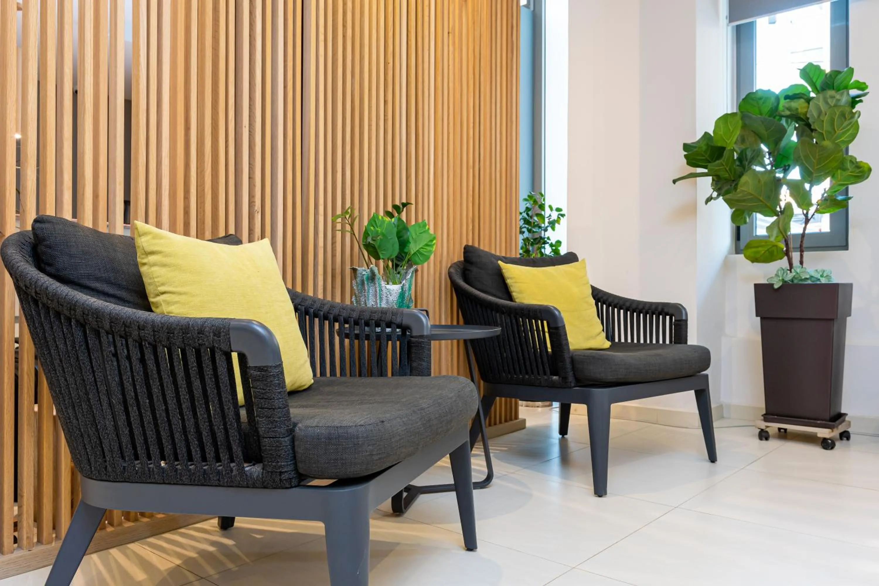 Decorative detail in Icarus Apartments