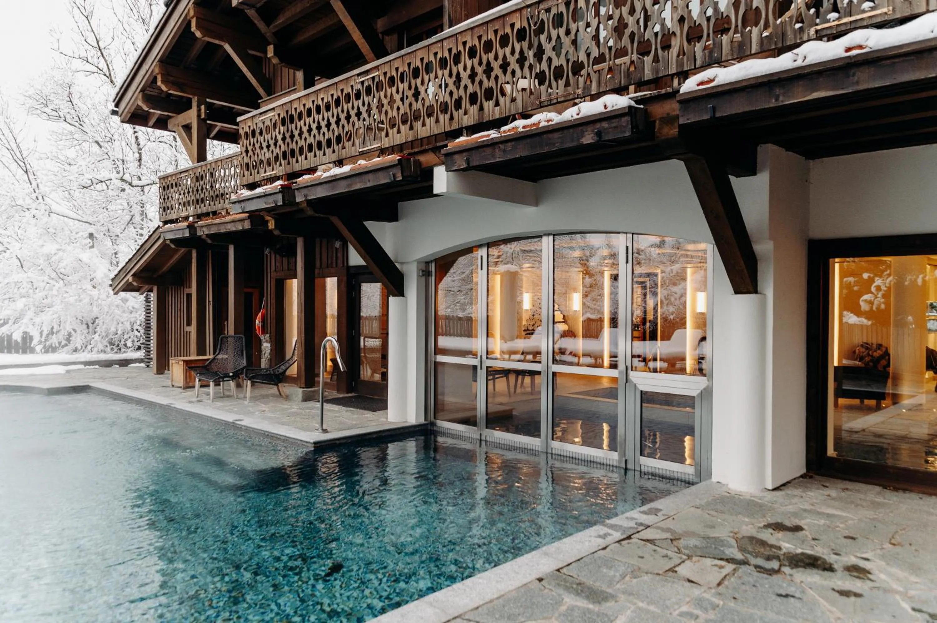Swimming pool in Les Chalets du Mont d'Arbois & Spa, Megève