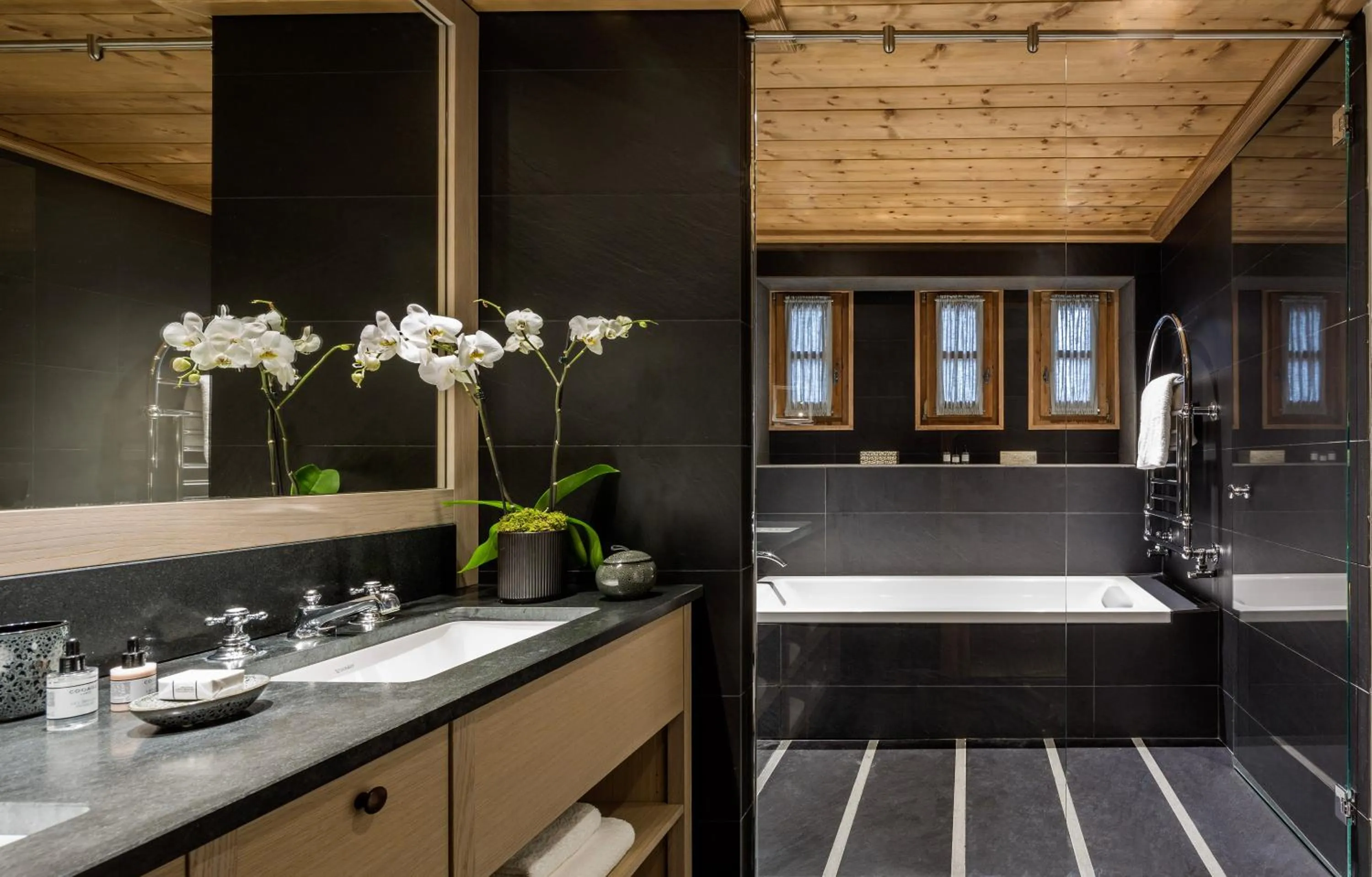Bathroom in Les Chalets du Mont d'Arbois & Spa, Megève
