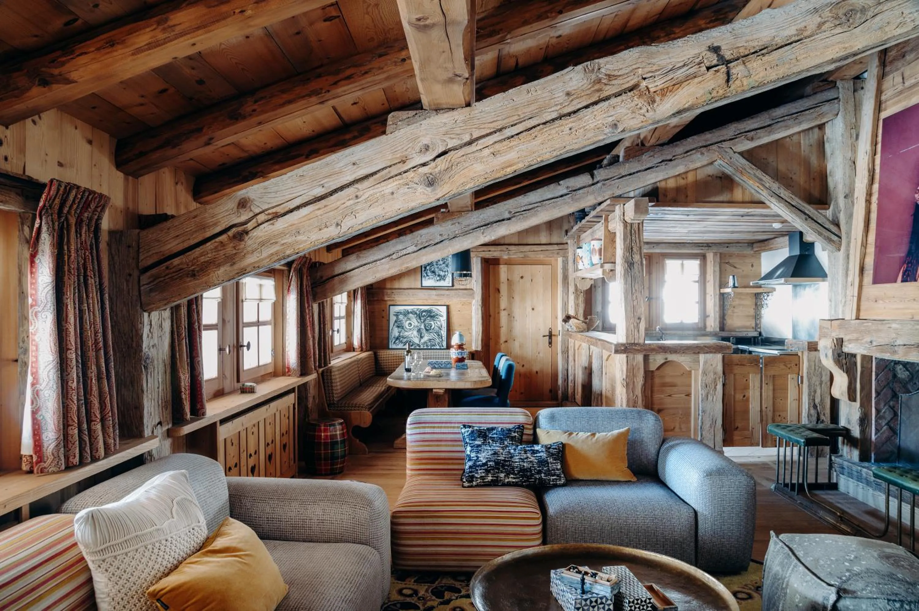 Living room in Les Chalets du Mont d'Arbois & Spa, Megève