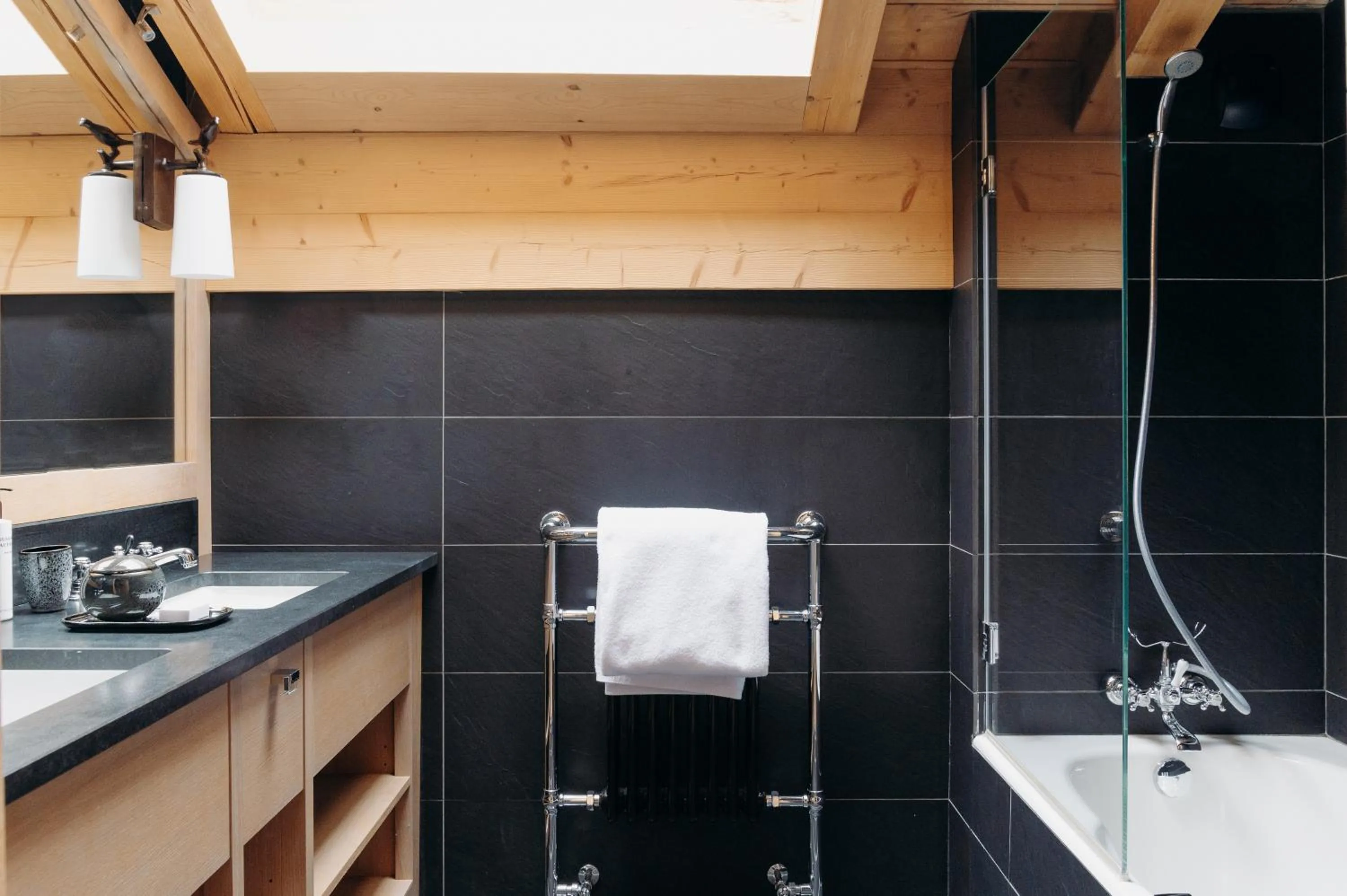 Bathroom in Les Chalets du Mont d'Arbois & Spa, Megève
