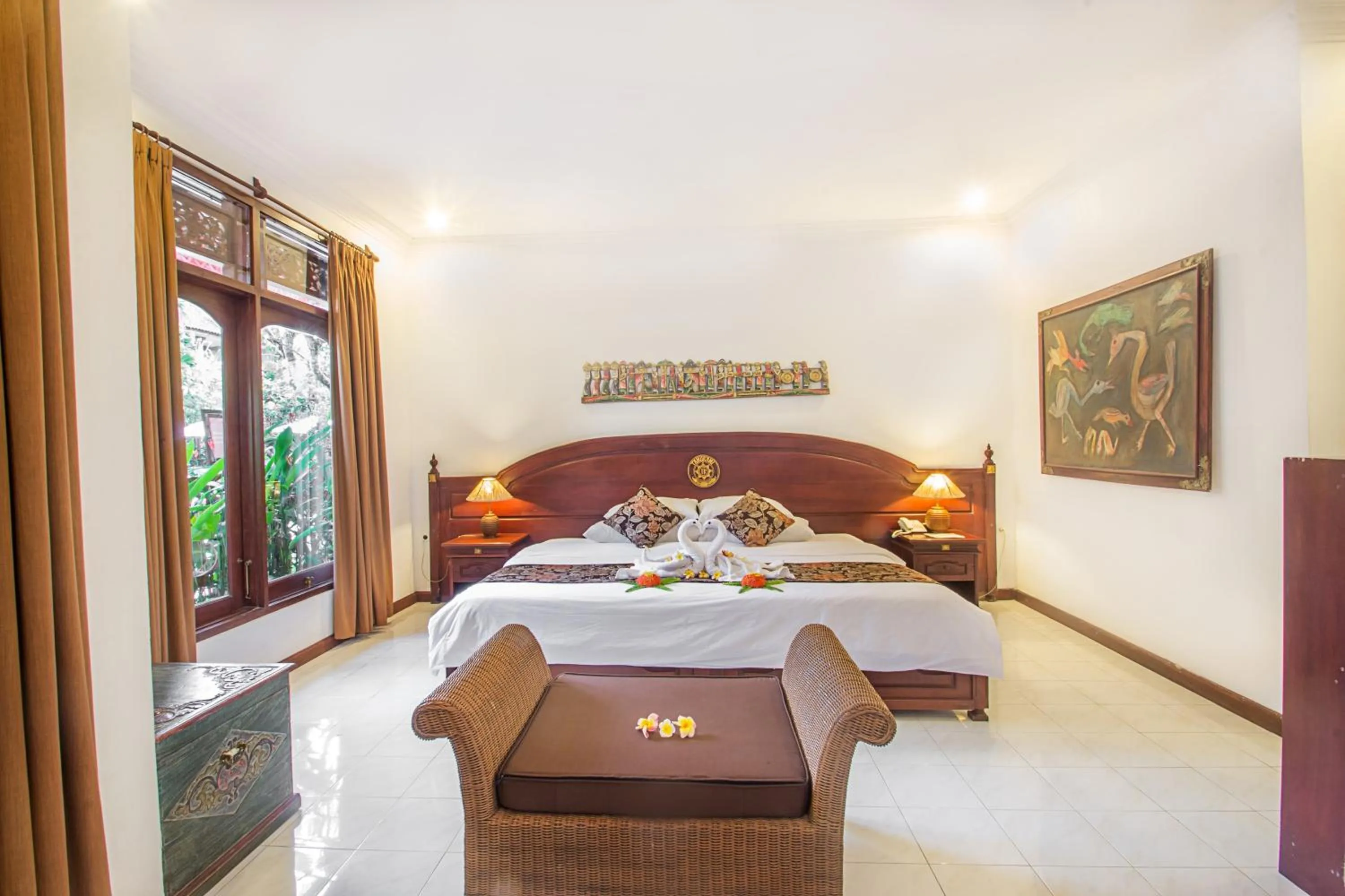 Natural landscape, Bed in Tamukami Hotel